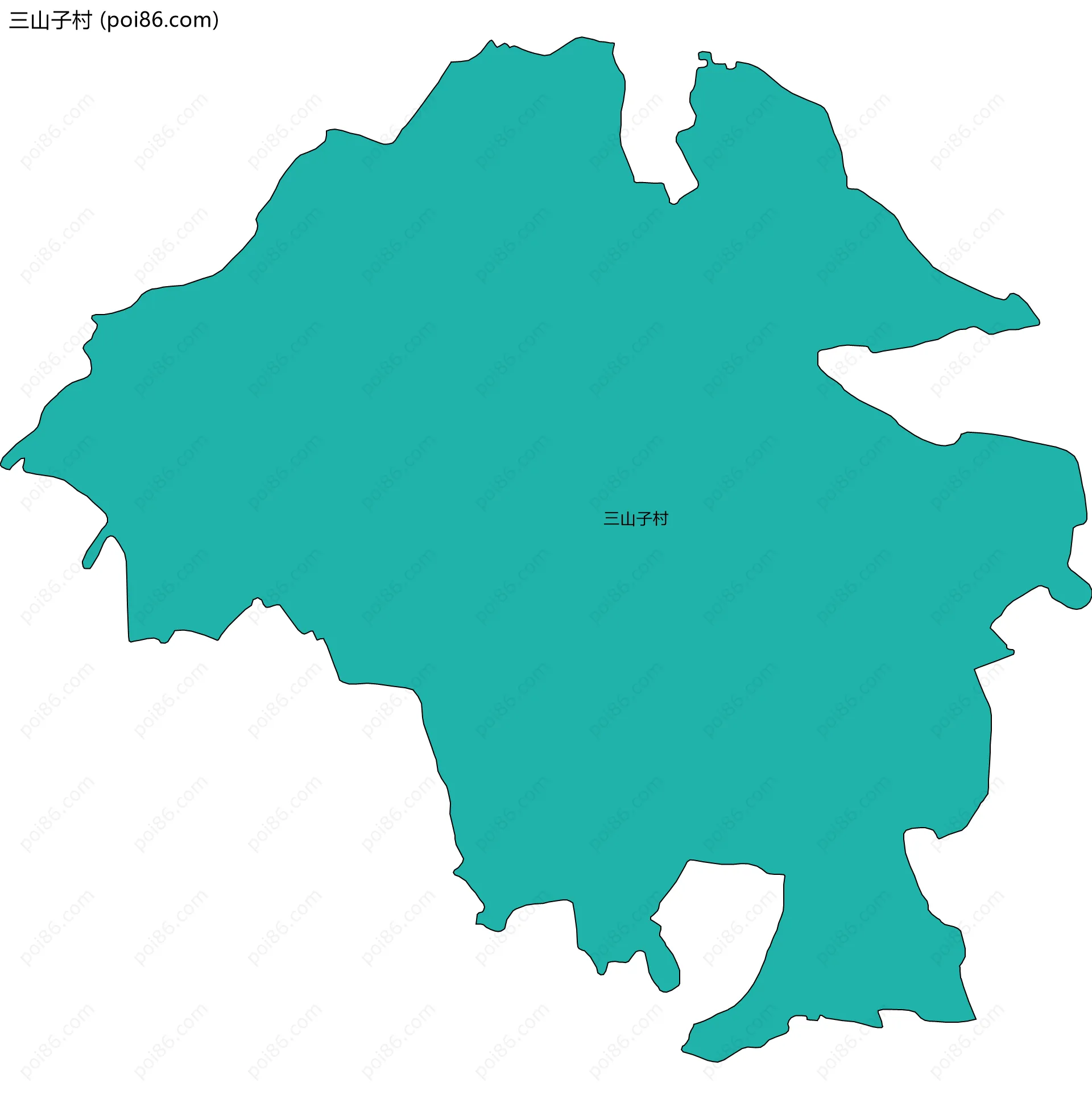 三山子村边界地图