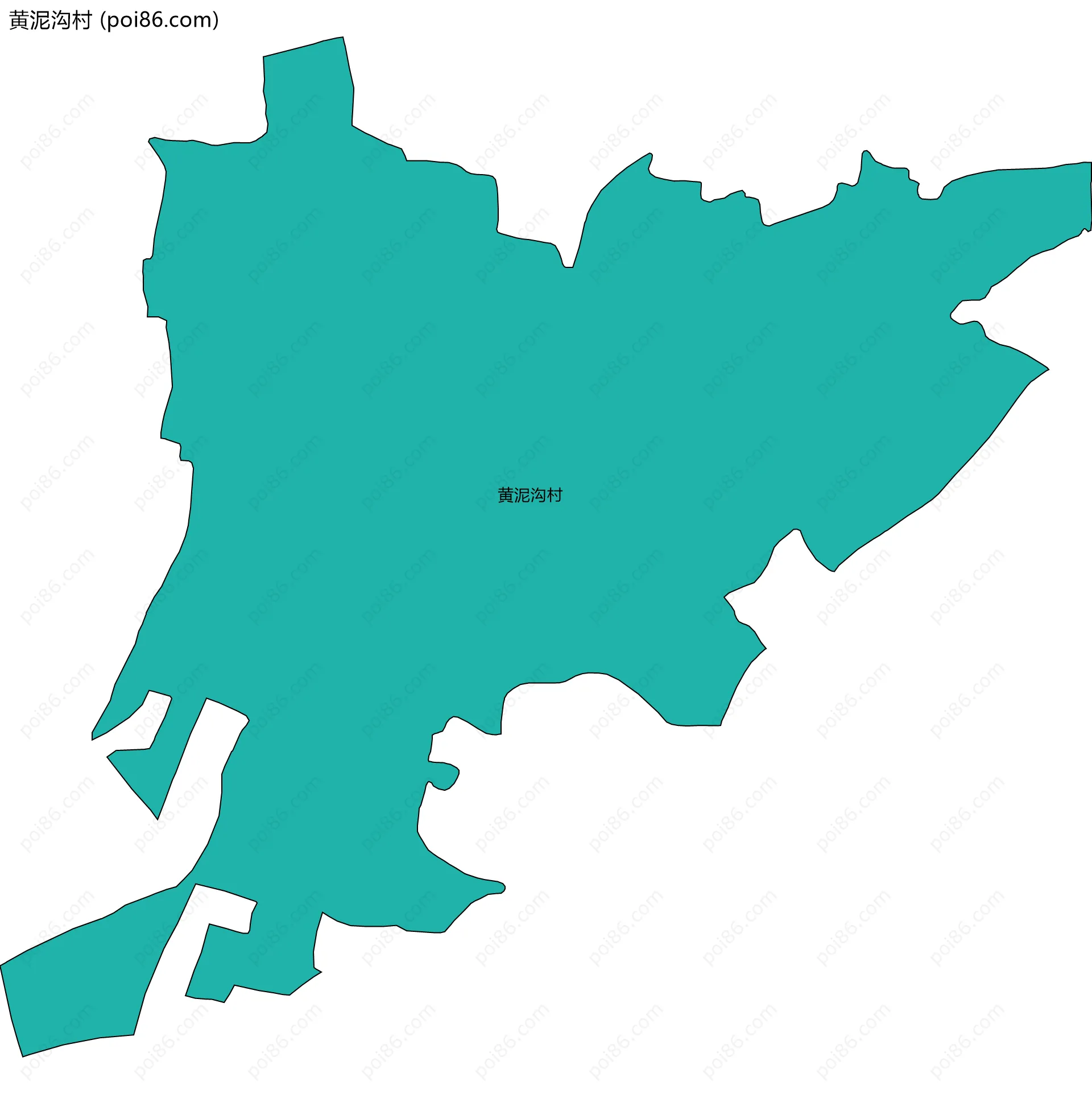 黄泥沟村边界地图