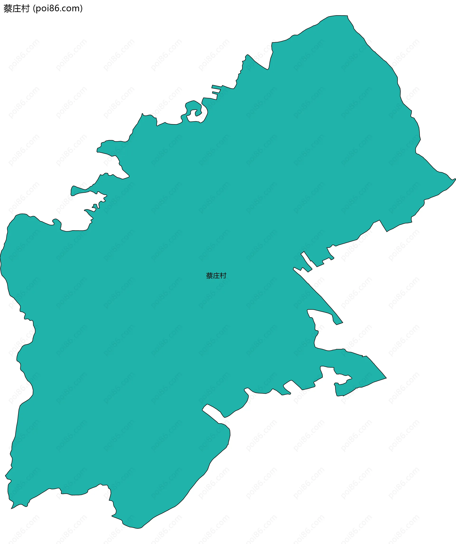 蔡庄村边界地图