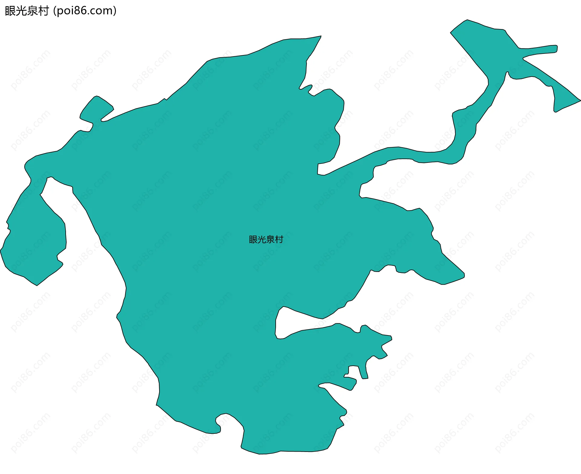 眼光泉村边界地图