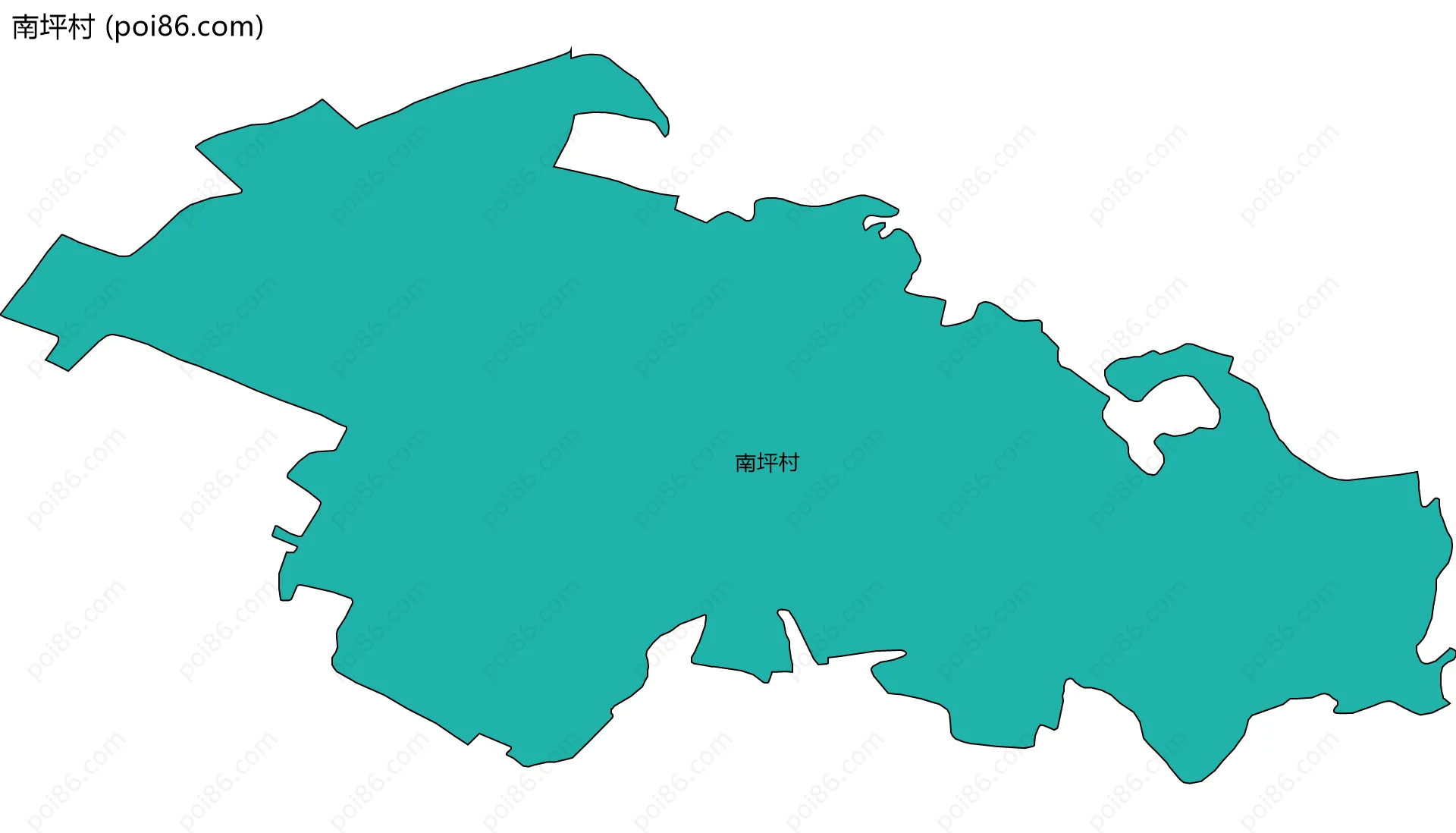 南坪村边界地图