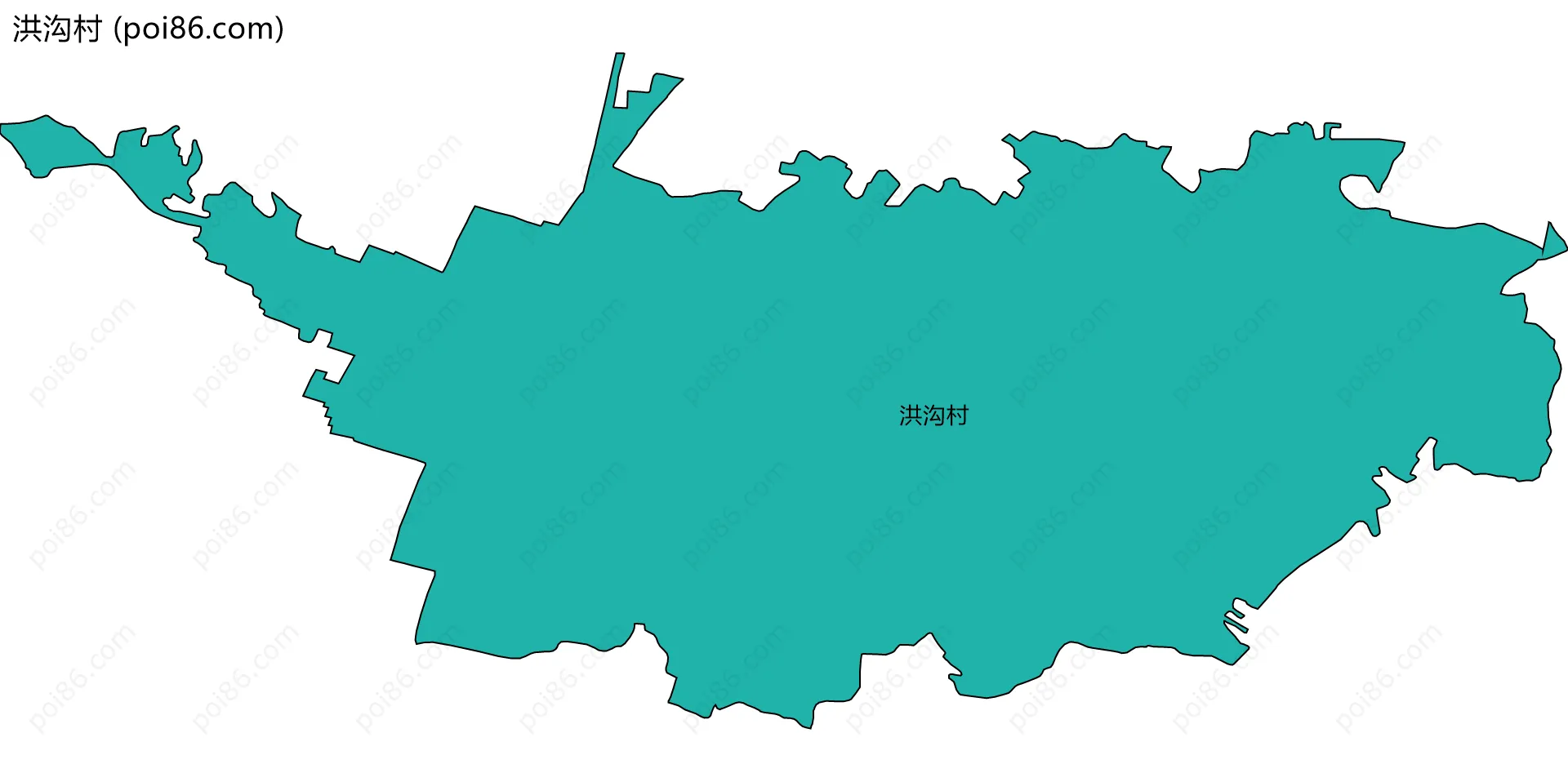 洪沟村边界地图
