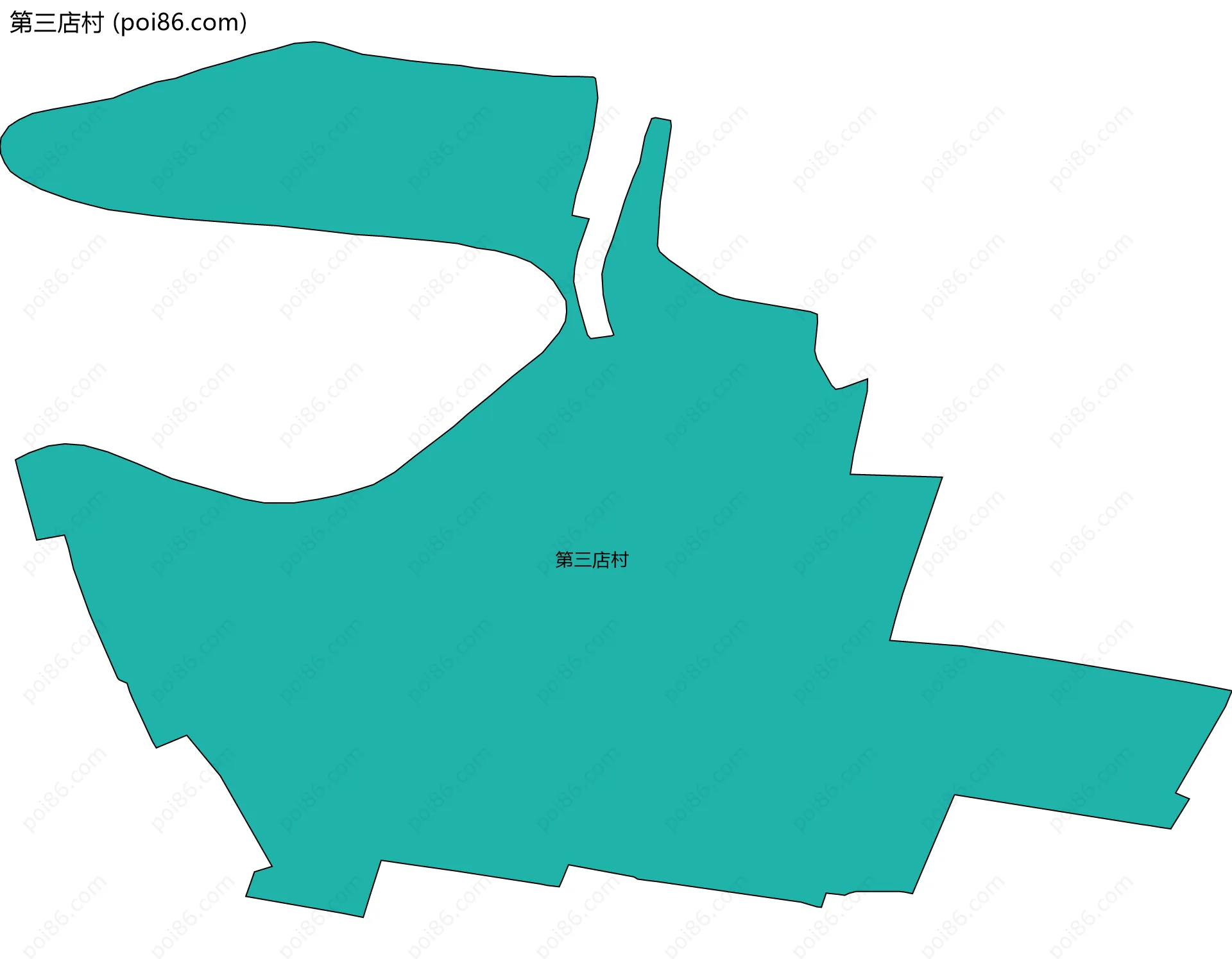 第三店村边界地图