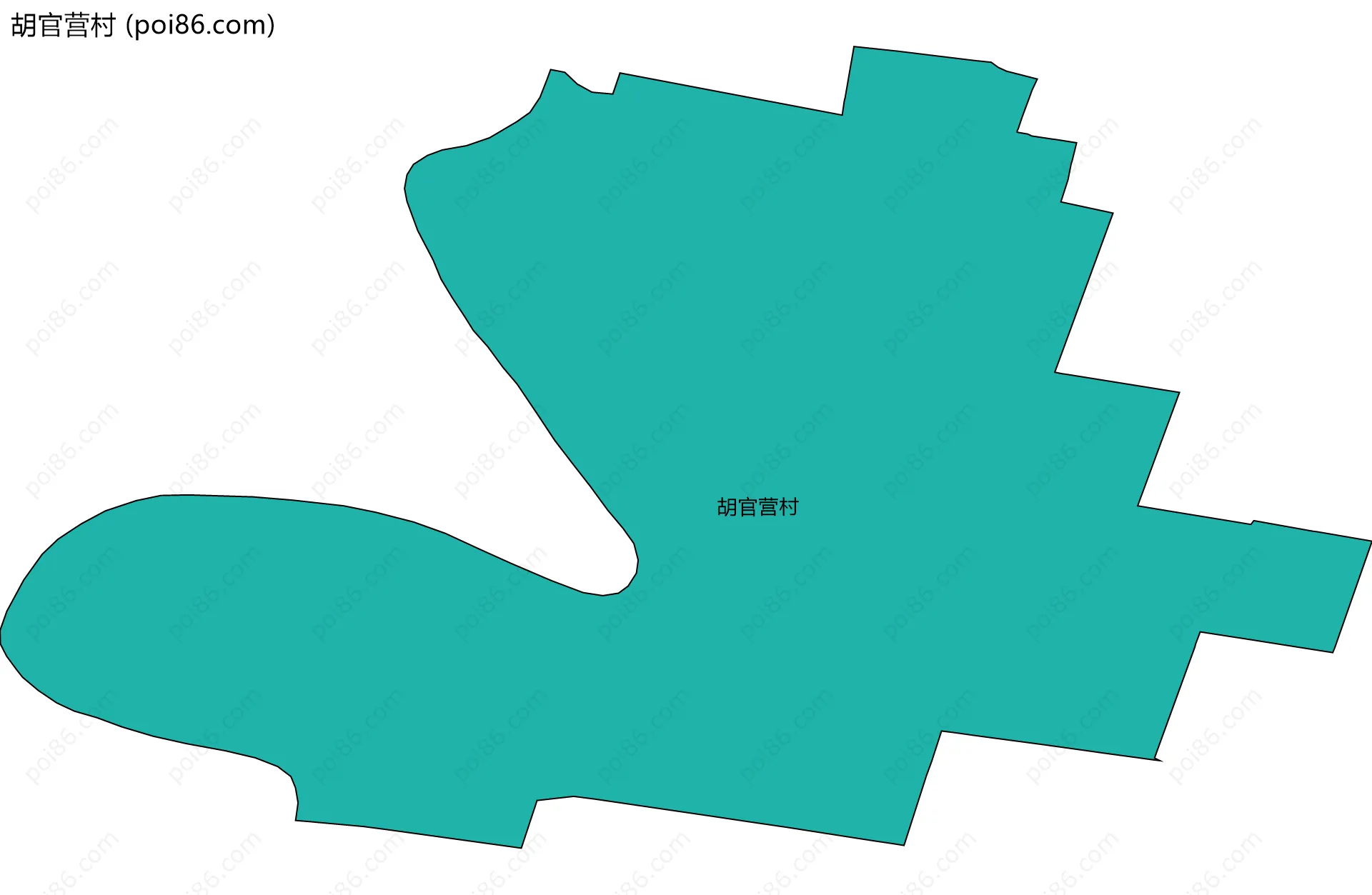 胡官营村边界地图
