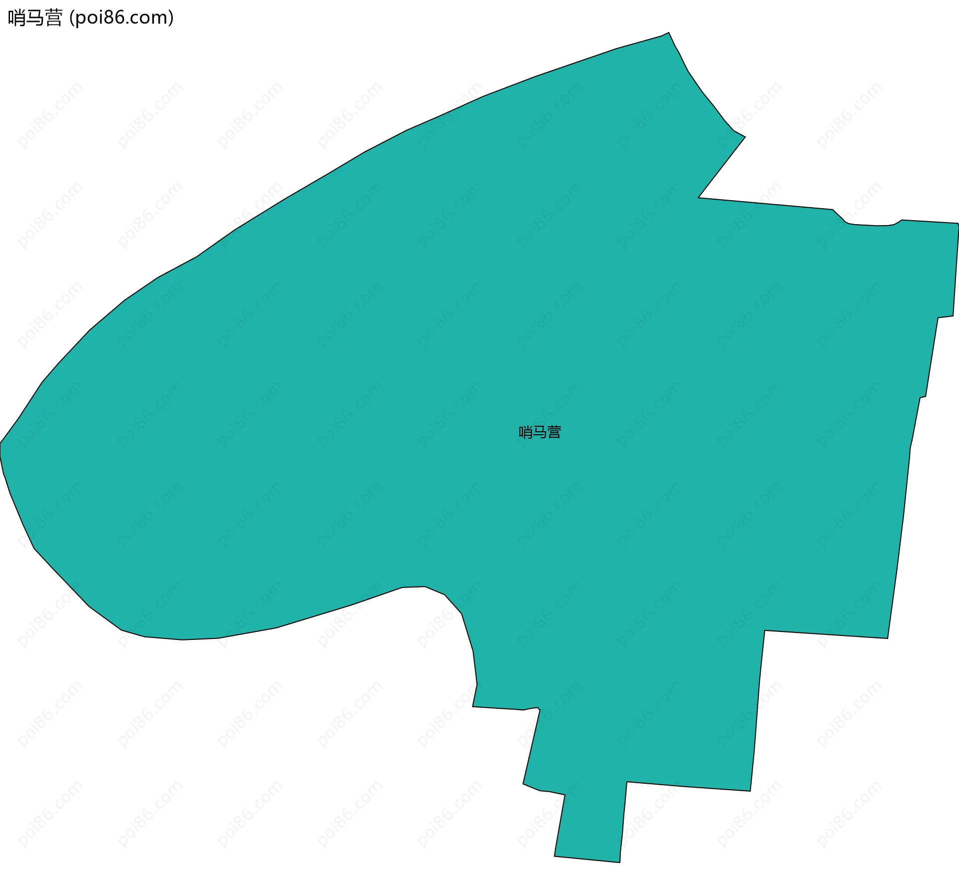 哨马营边界地图