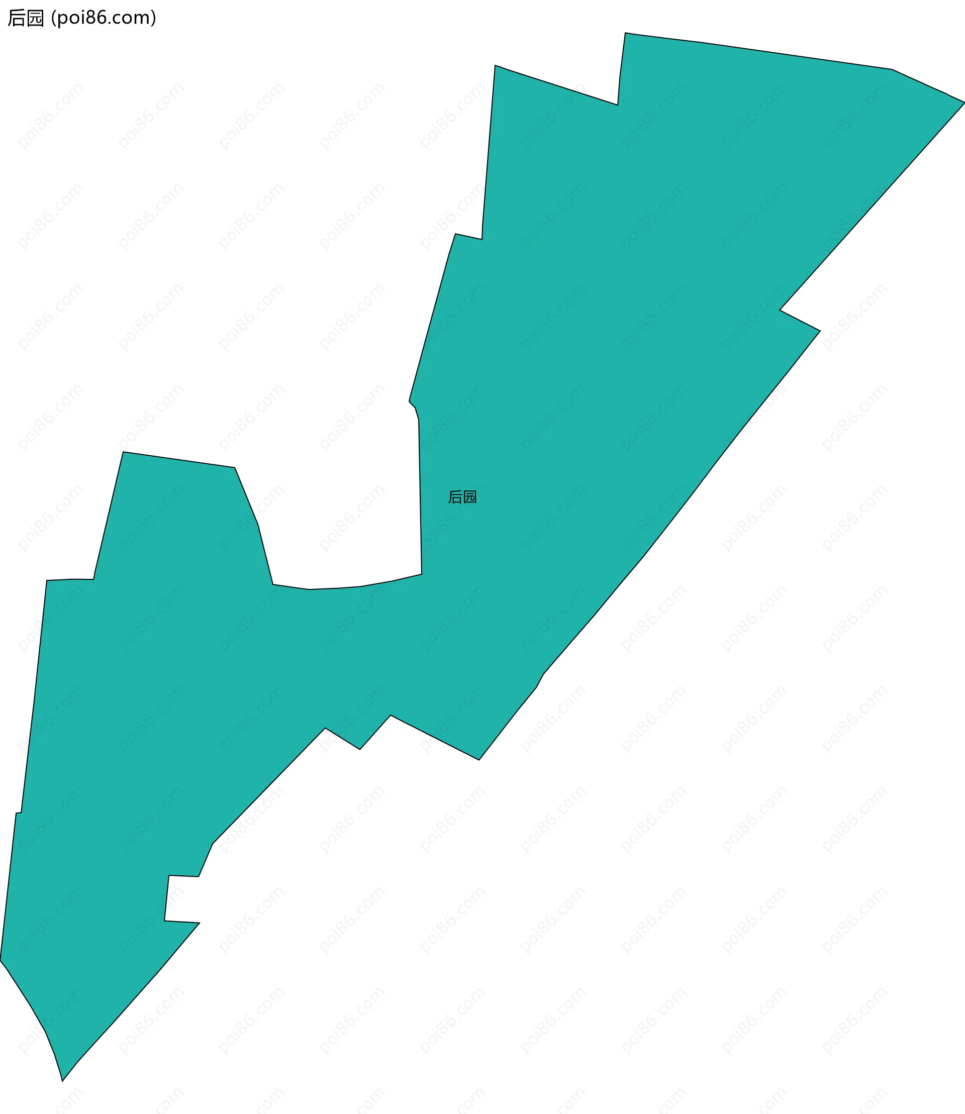 后园边界地图