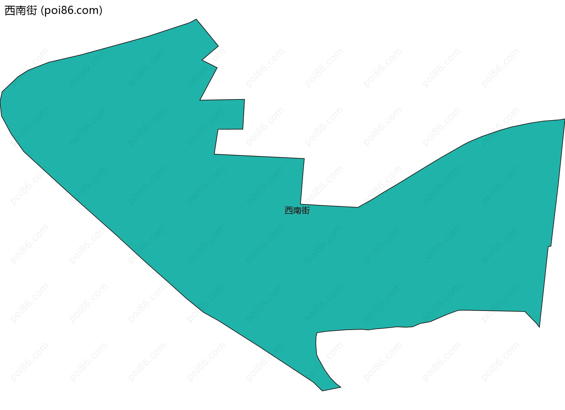 西南街边界地图