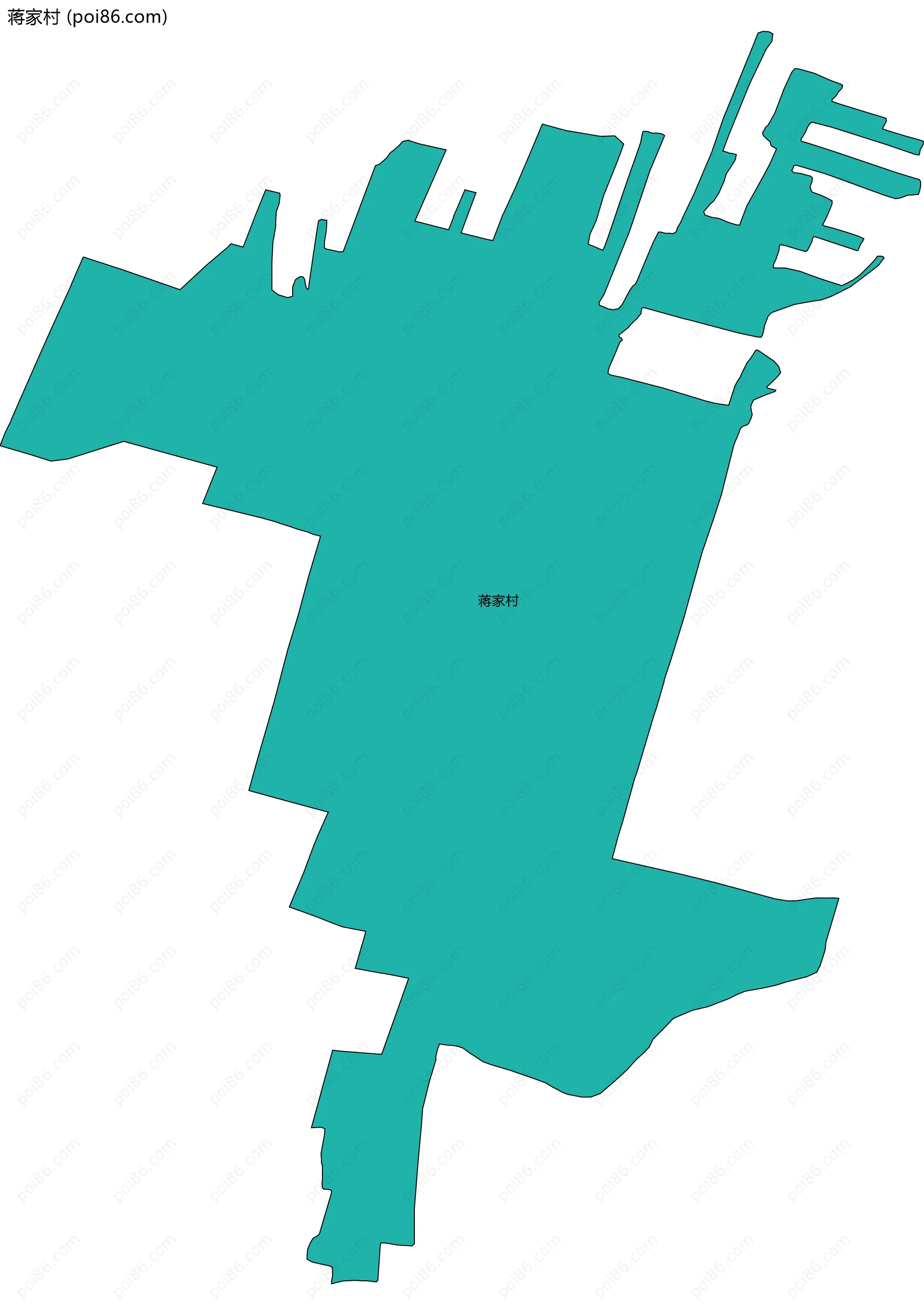 蒋家村边界地图