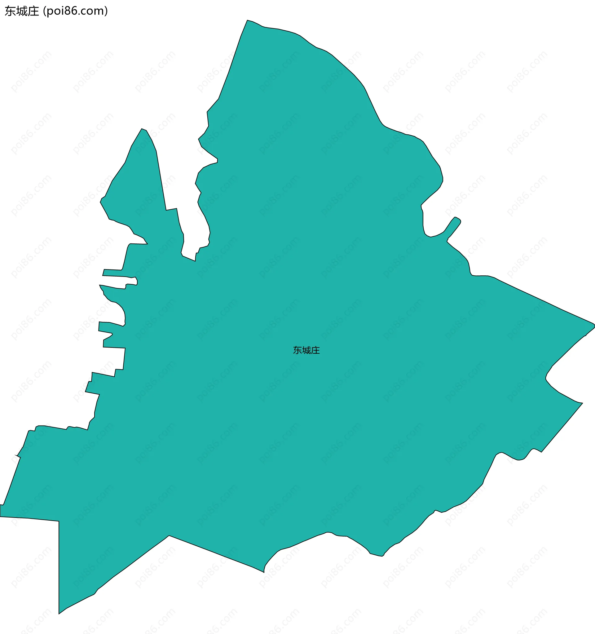 东城庄边界地图