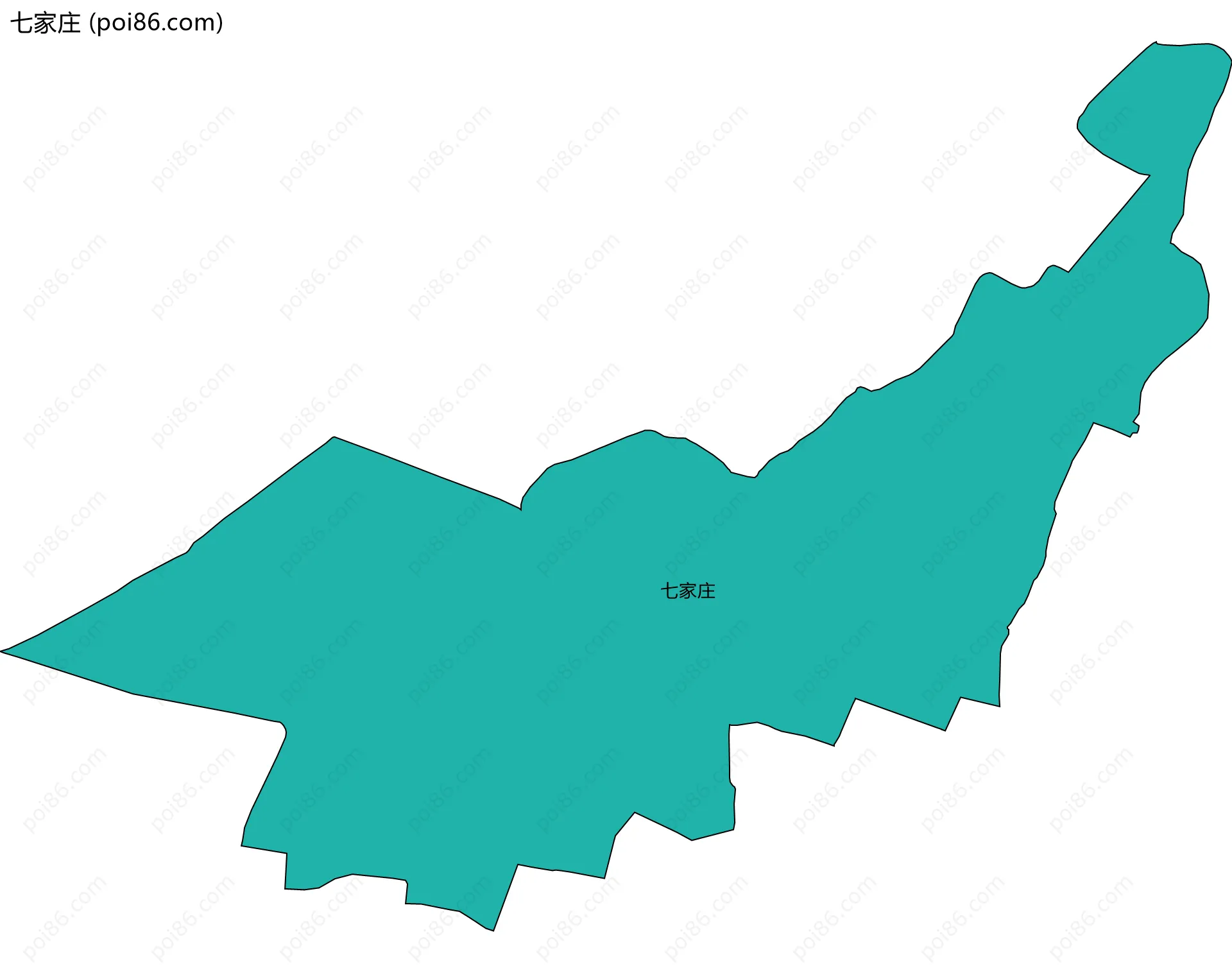 七家庄边界地图