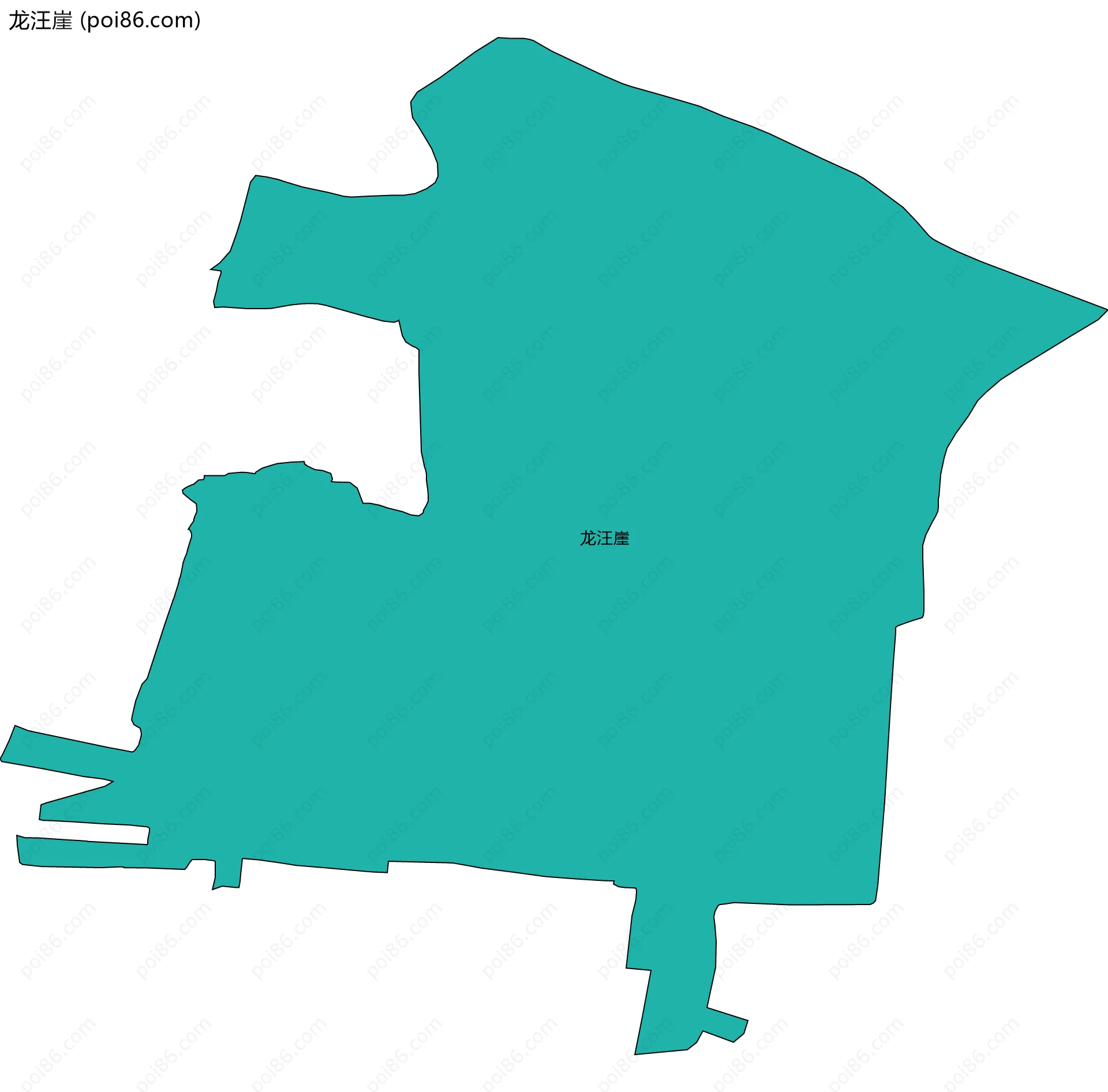 龙汪崖边界地图