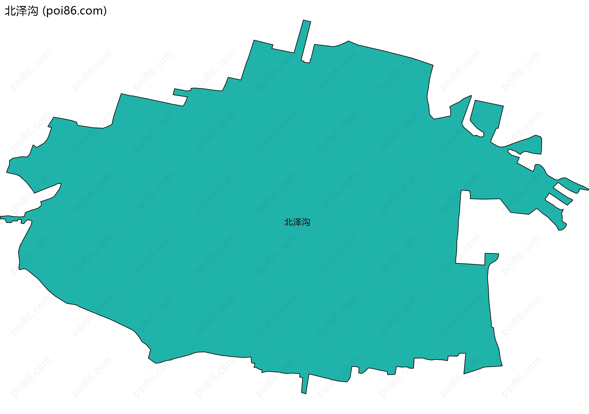 北泽沟边界地图
