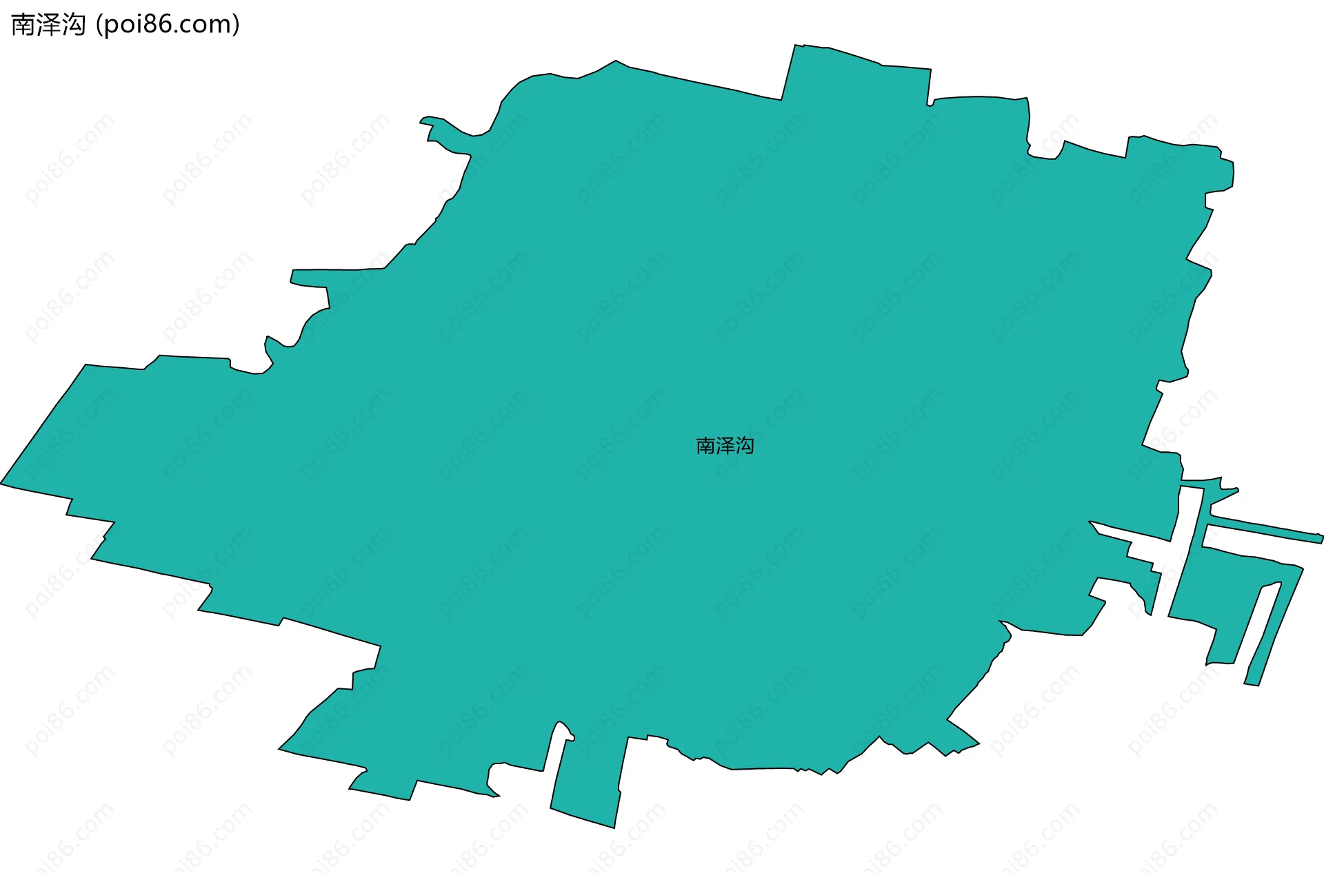南泽沟边界地图