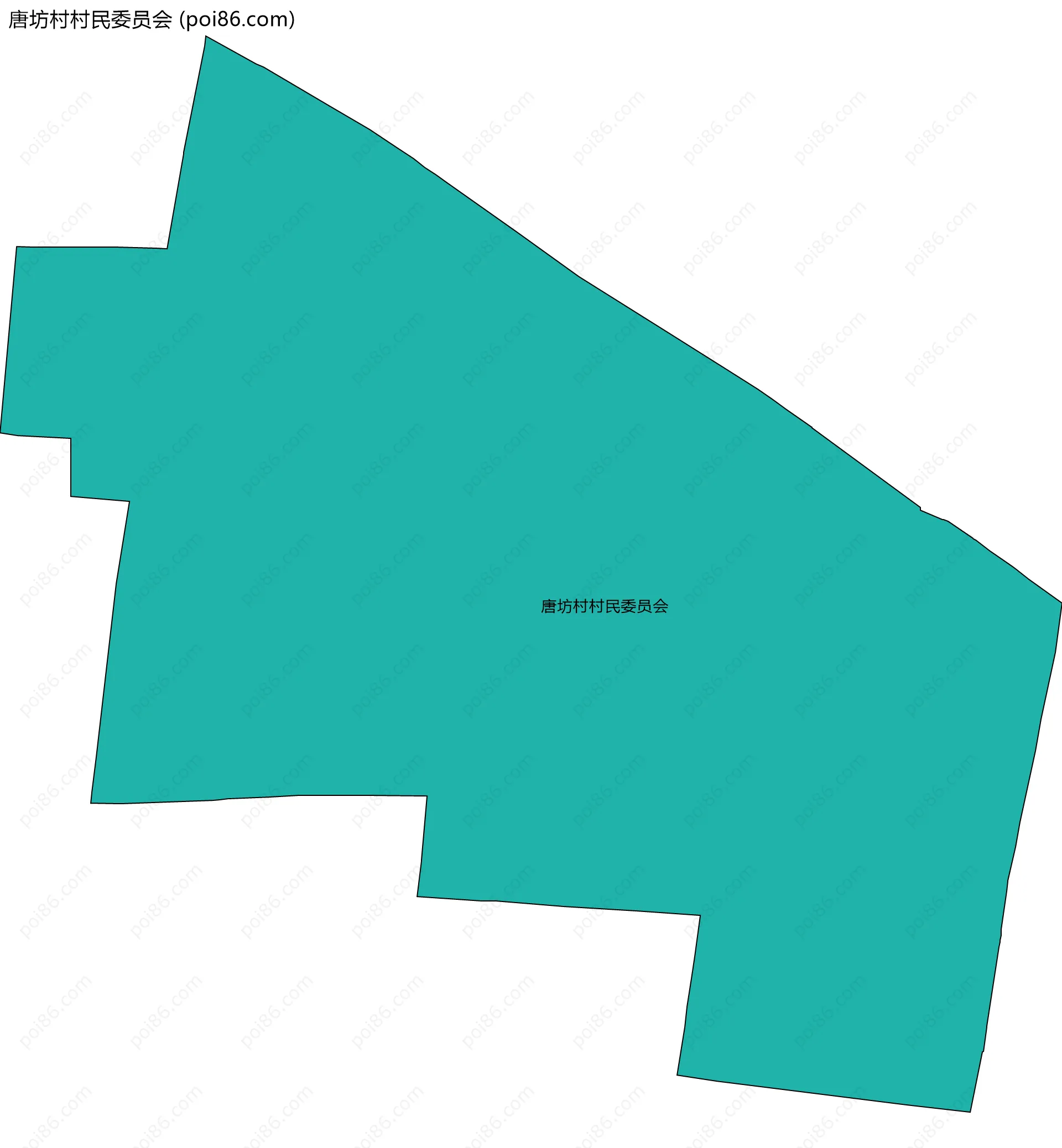 唐坊村村民委员会边界地图