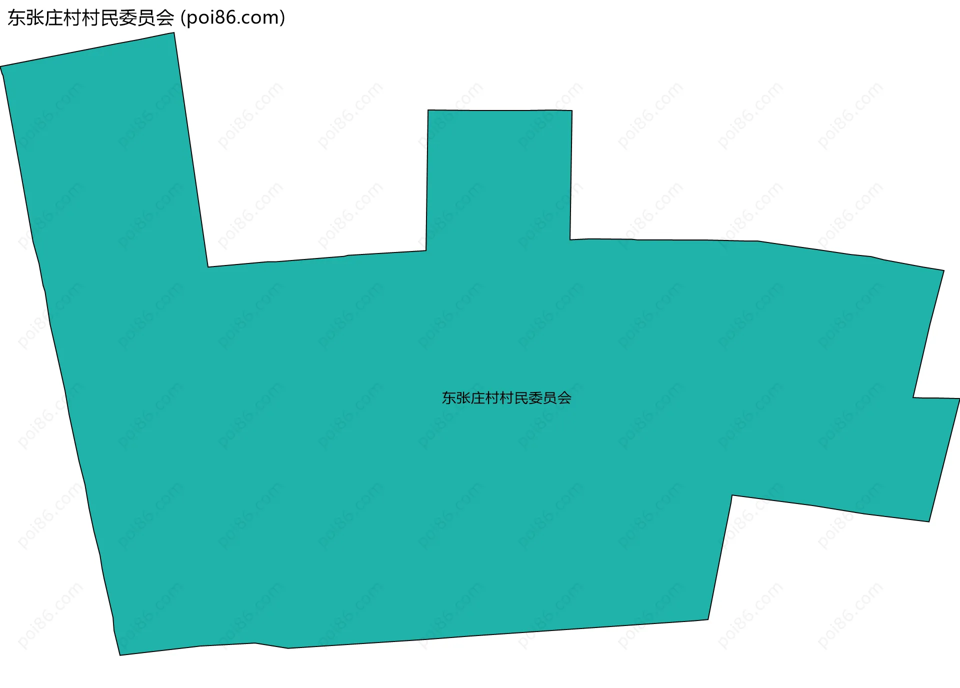 东张庄村村民委员会边界地图