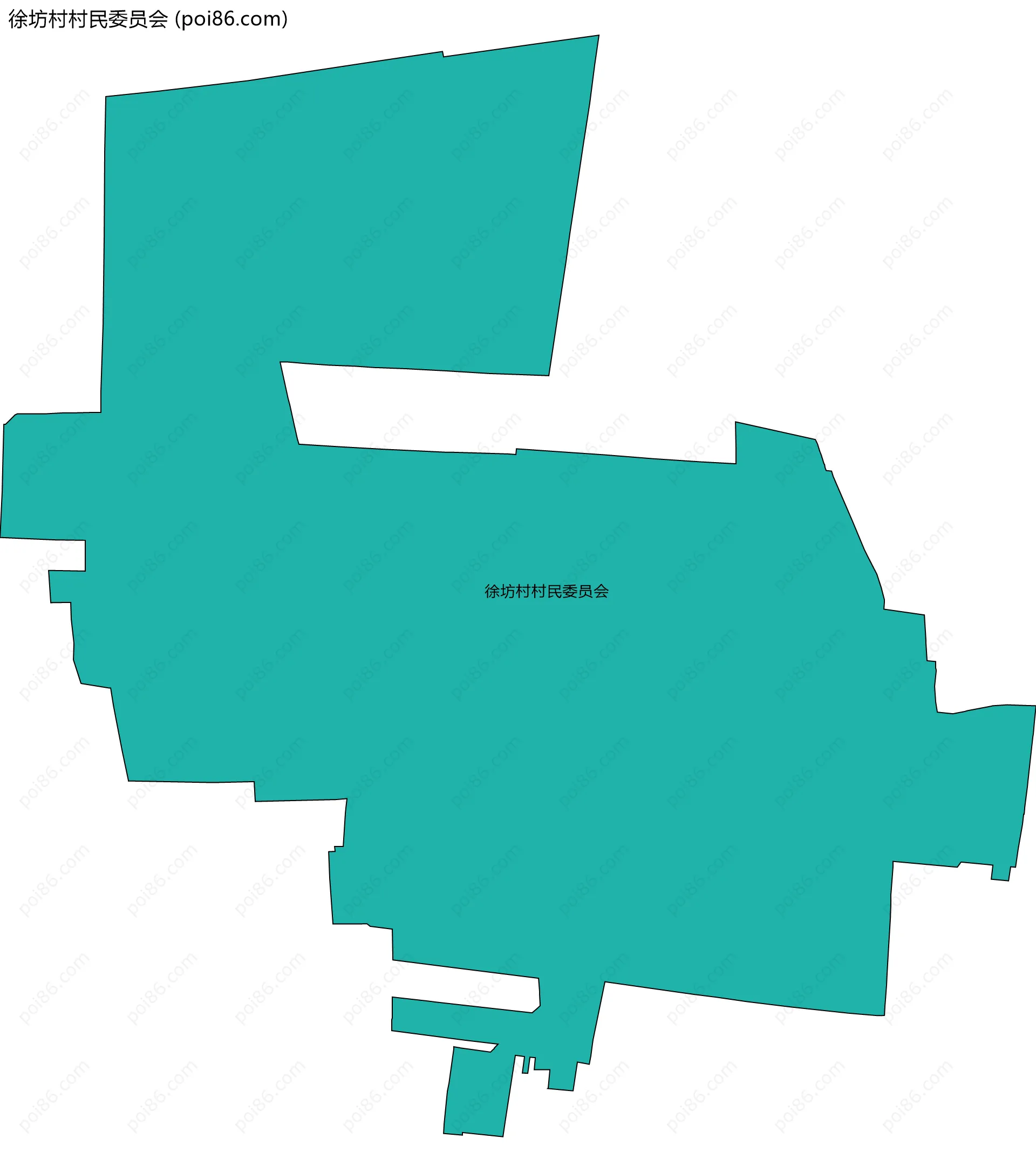 徐坊村村民委员会边界地图
