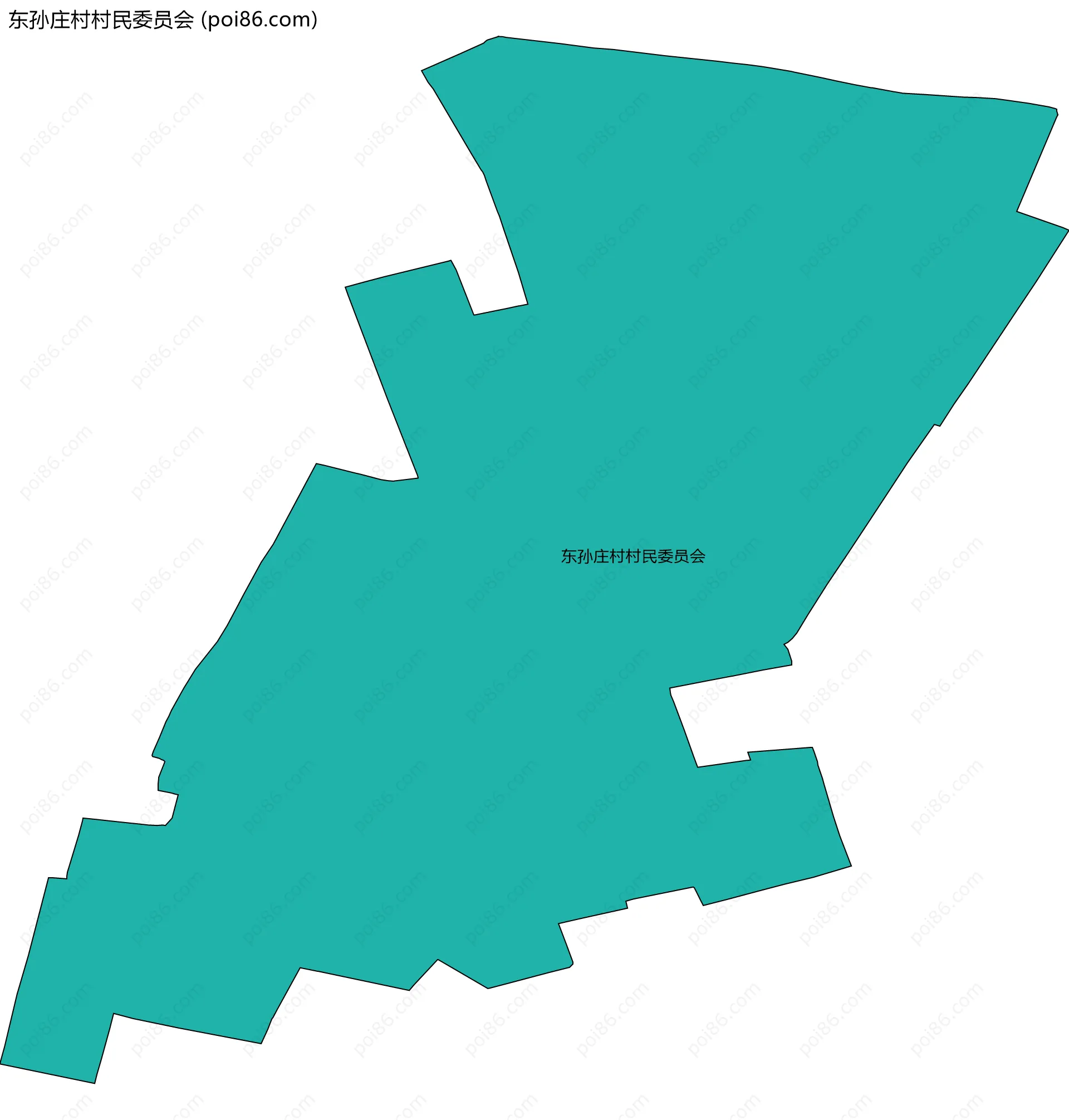 东孙庄村村民委员会边界地图