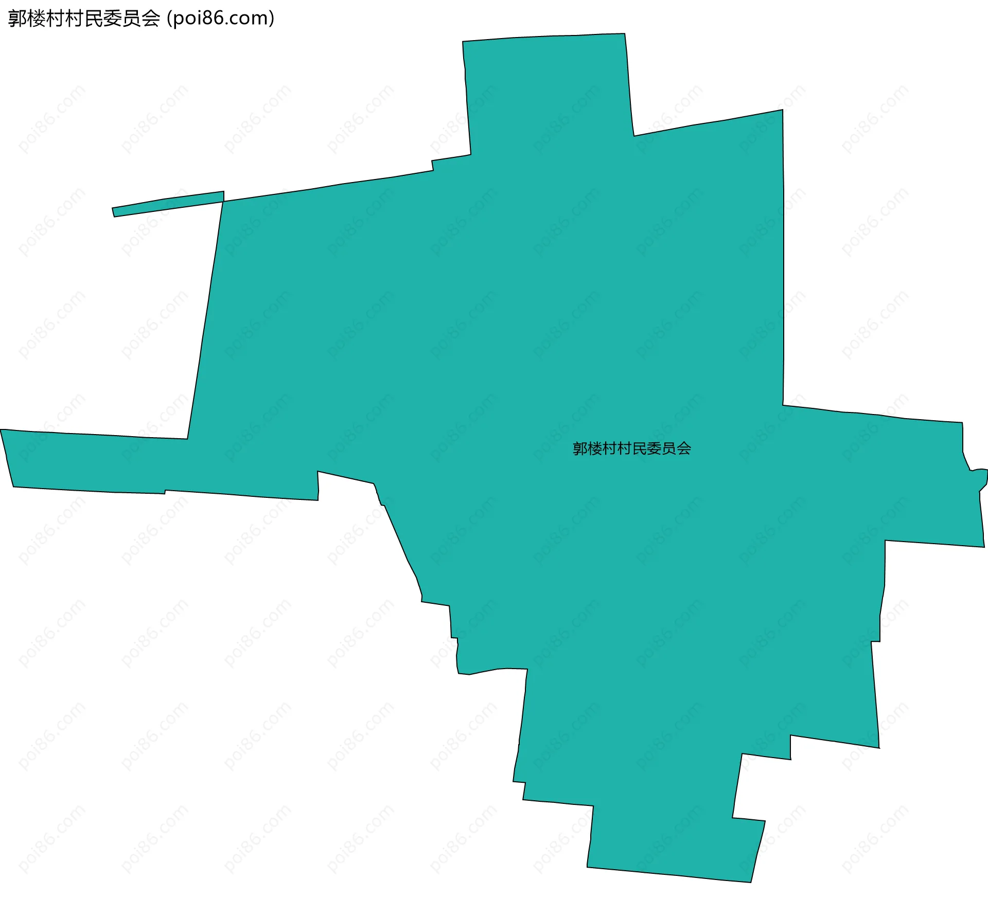 郭楼村村民委员会边界地图