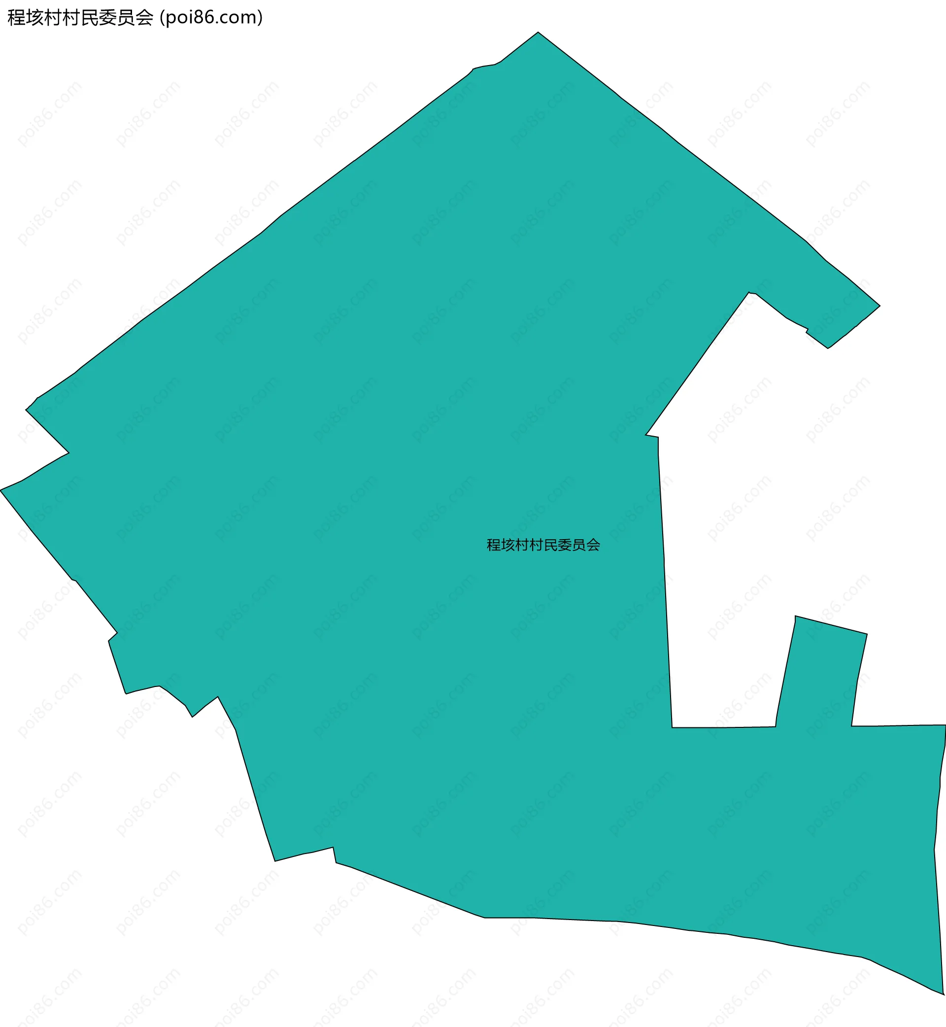 程垓村村民委员会边界地图
