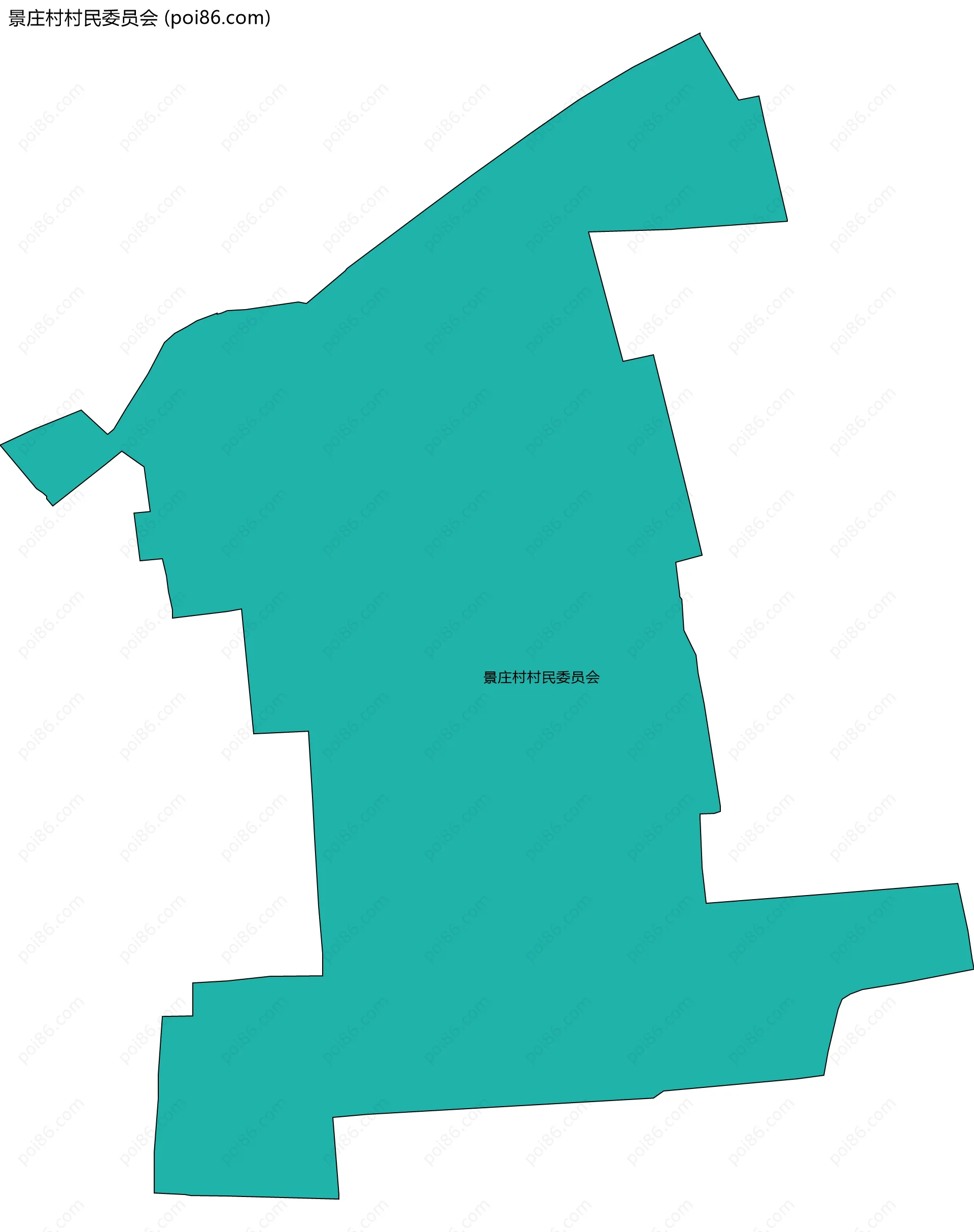 景庄村村民委员会边界地图