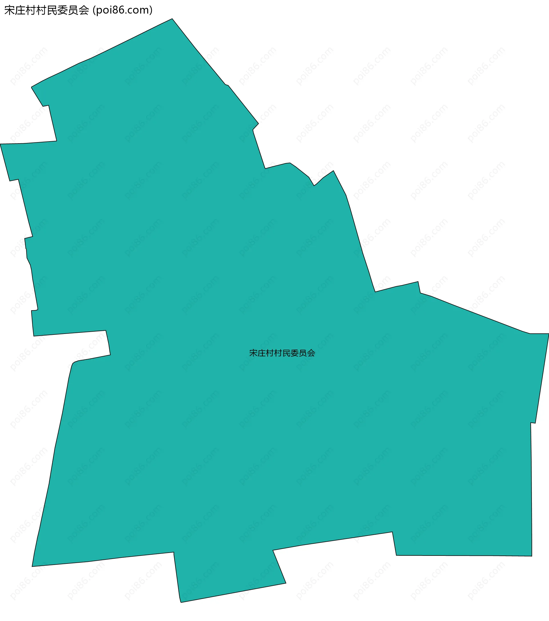 宋庄村村民委员会边界地图