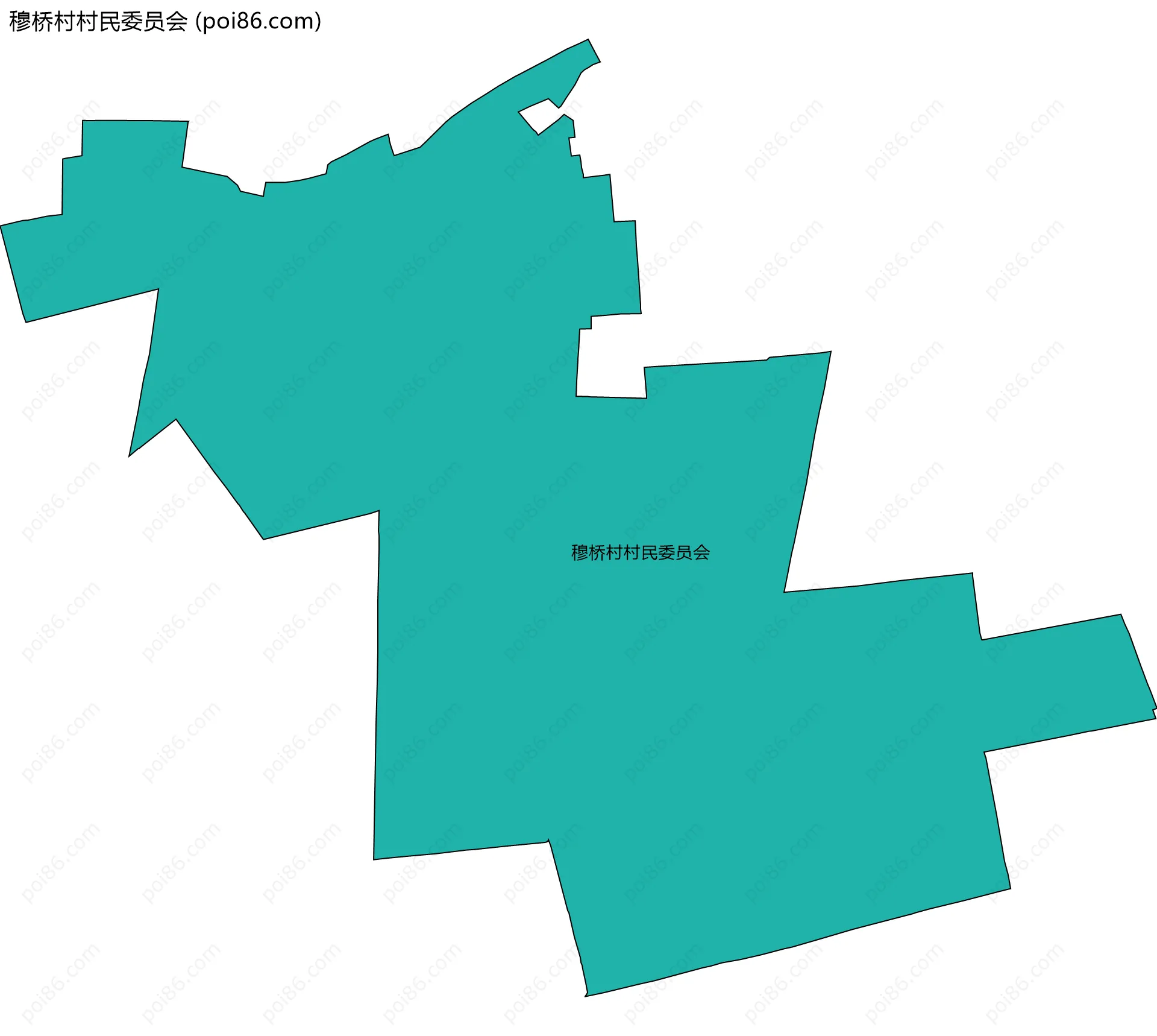 穆桥村村民委员会边界地图
