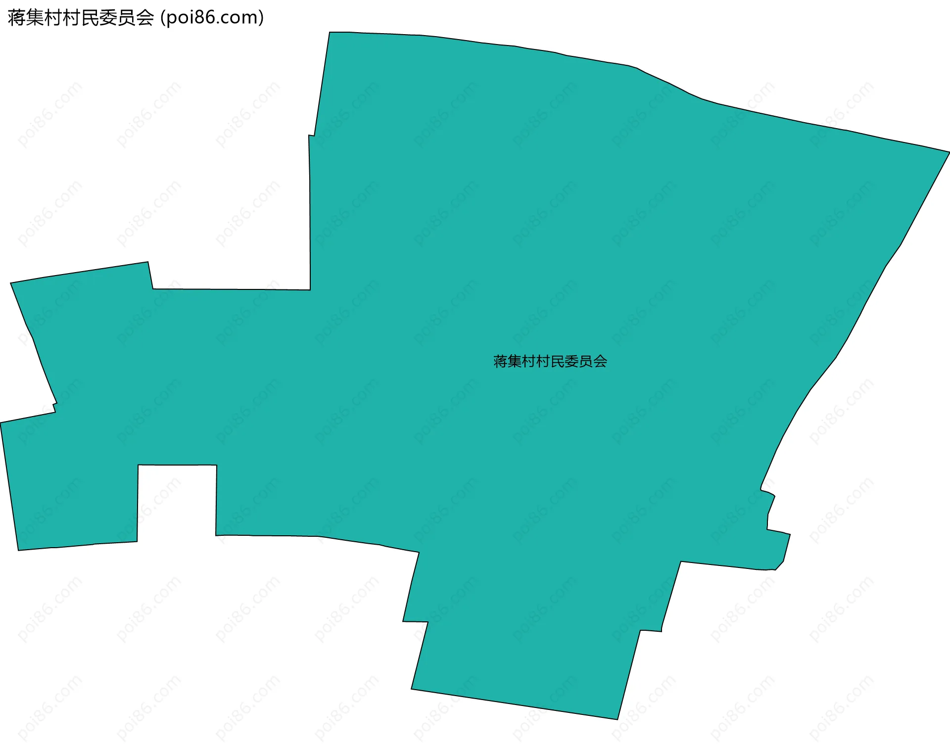 蒋集村村民委员会边界地图