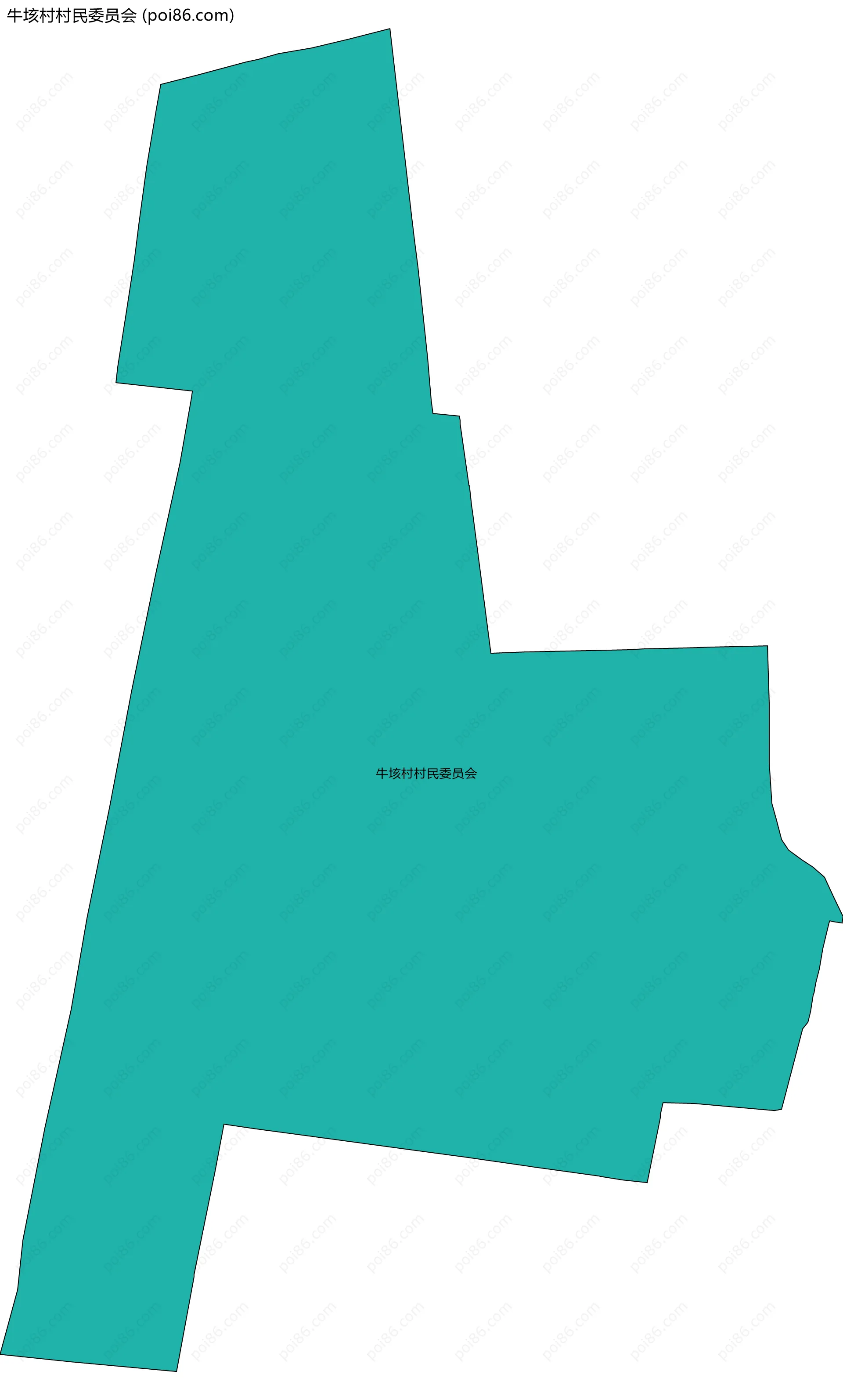 牛垓村村民委员会边界地图