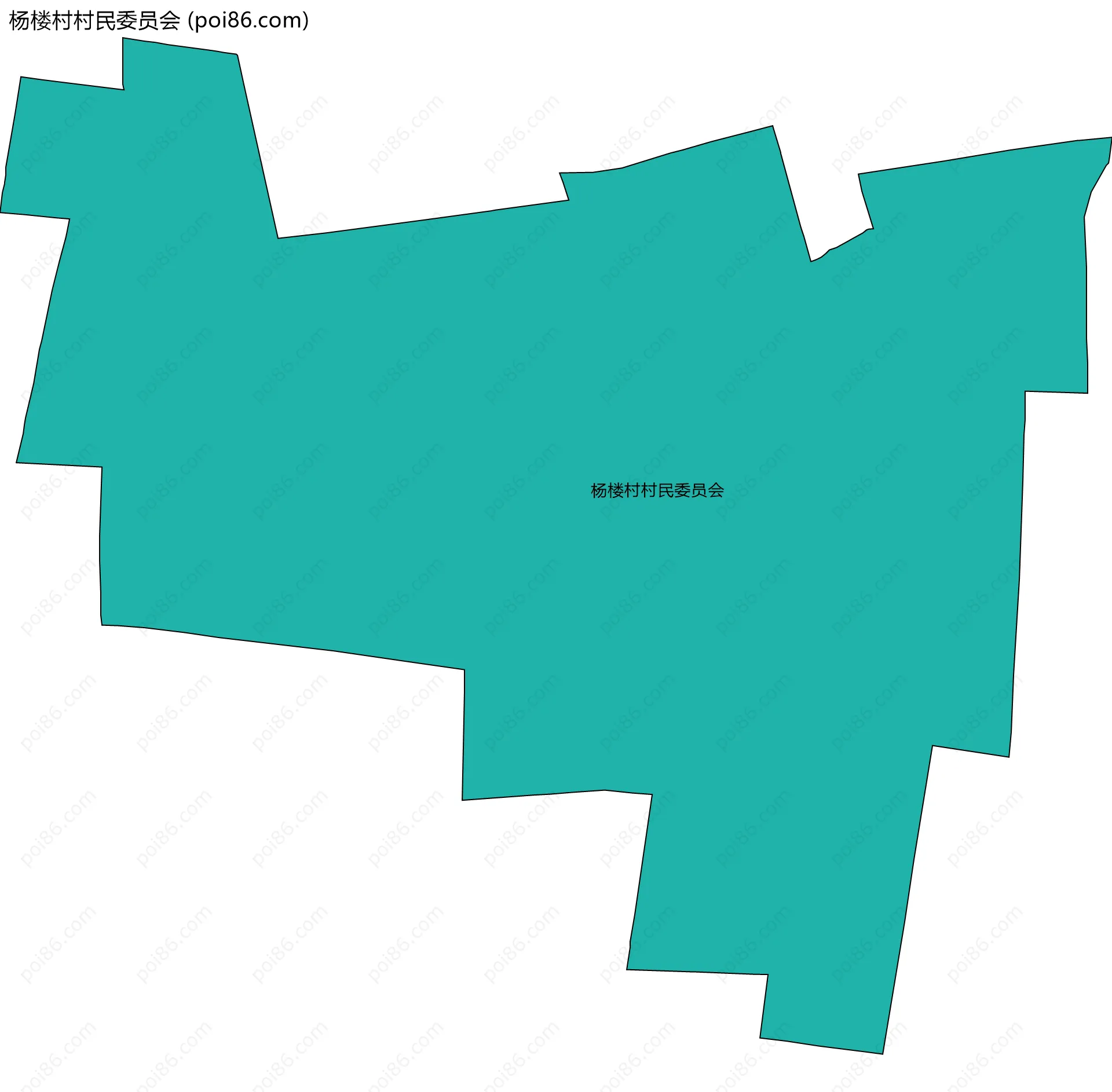 杨楼村村民委员会边界地图