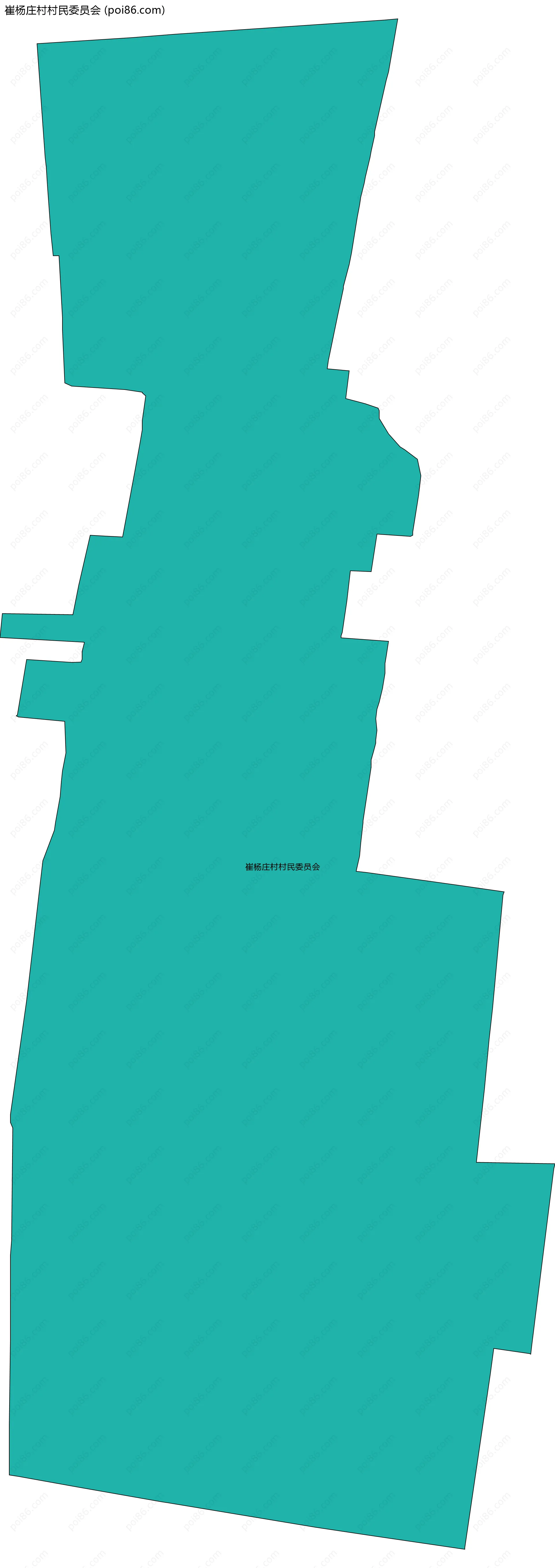 崔杨庄村村民委员会边界地图