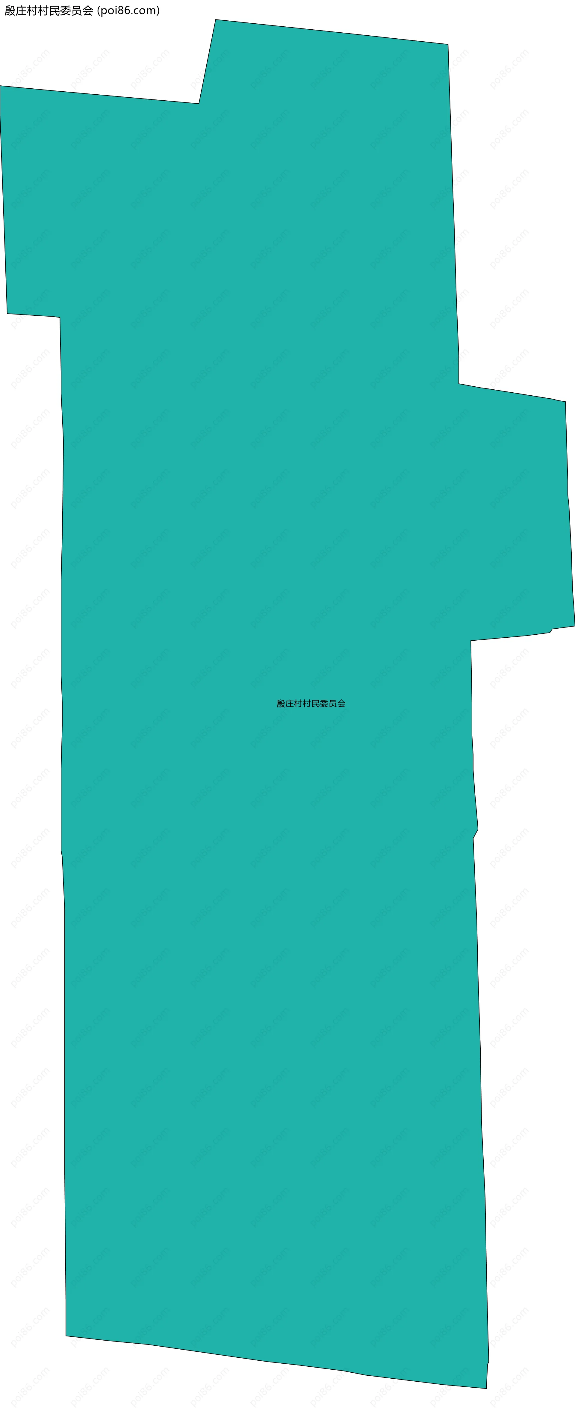 殷庄村村民委员会边界地图