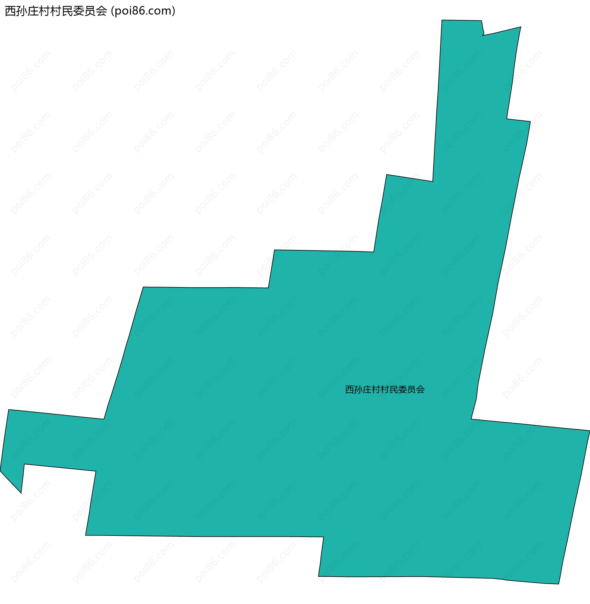 西孙庄村村民委员会边界地图