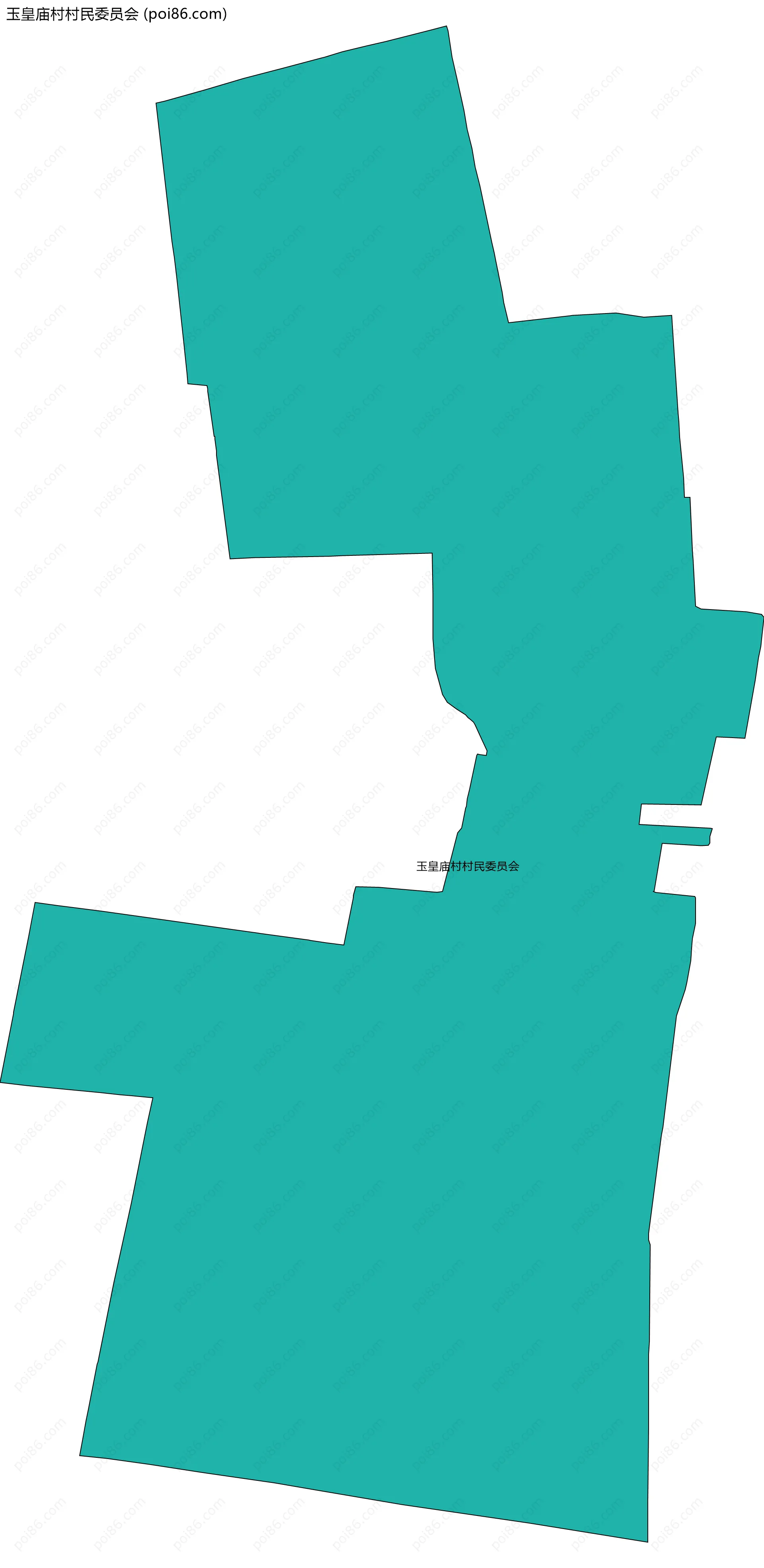 玉皇庙村村民委员会边界地图