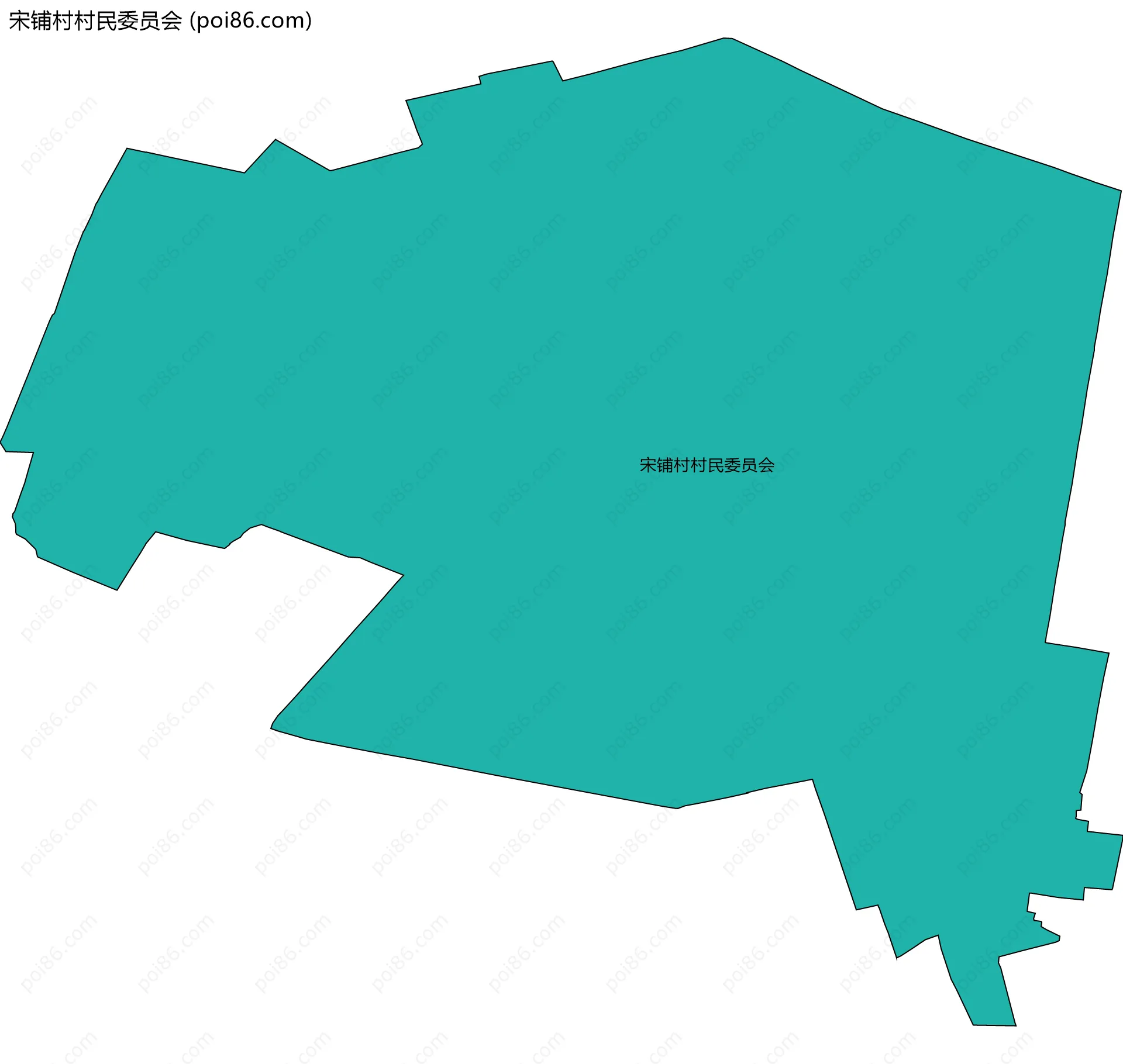 宋铺村村民委员会边界地图
