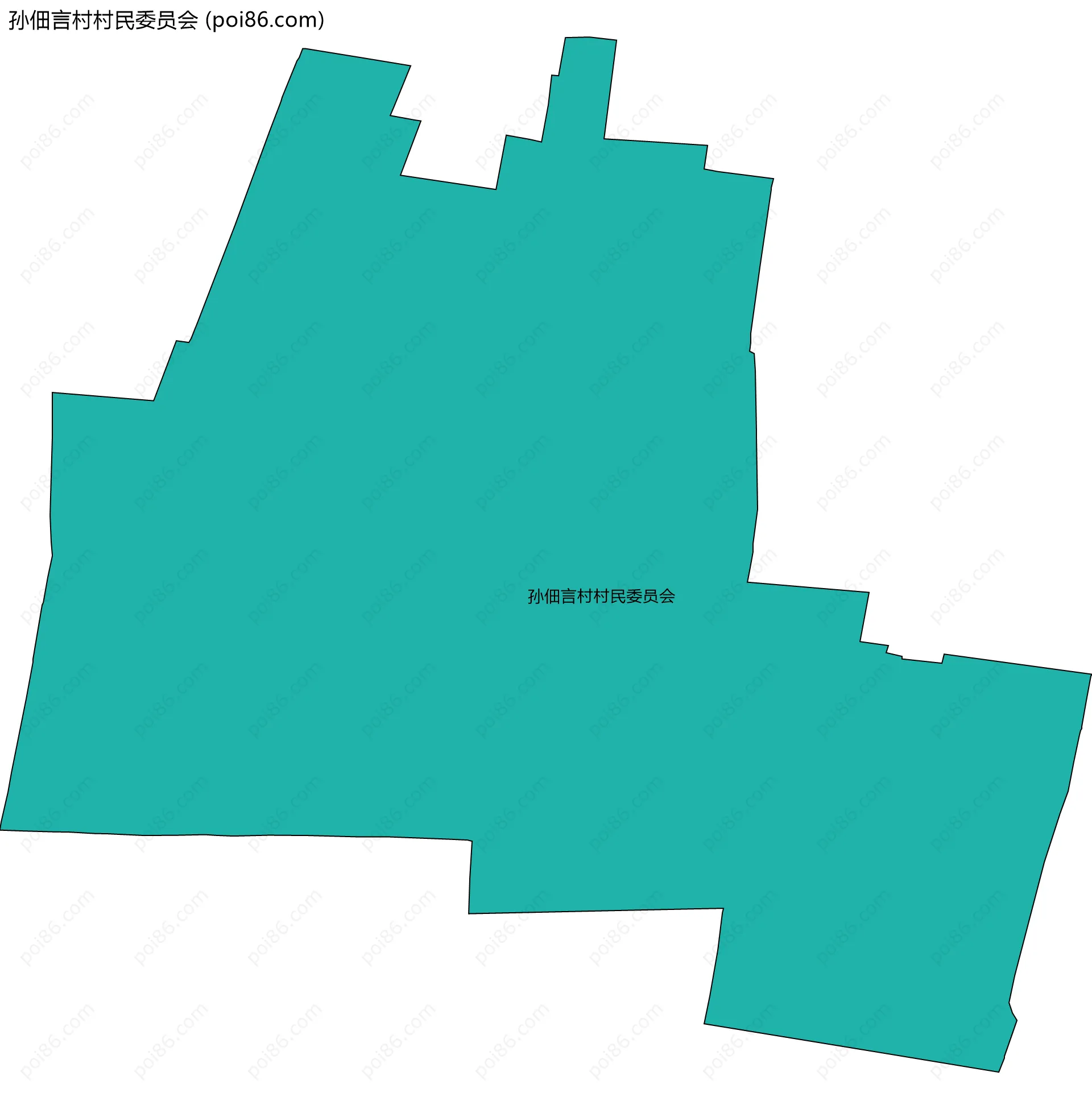孙佃言村村民委员会边界地图