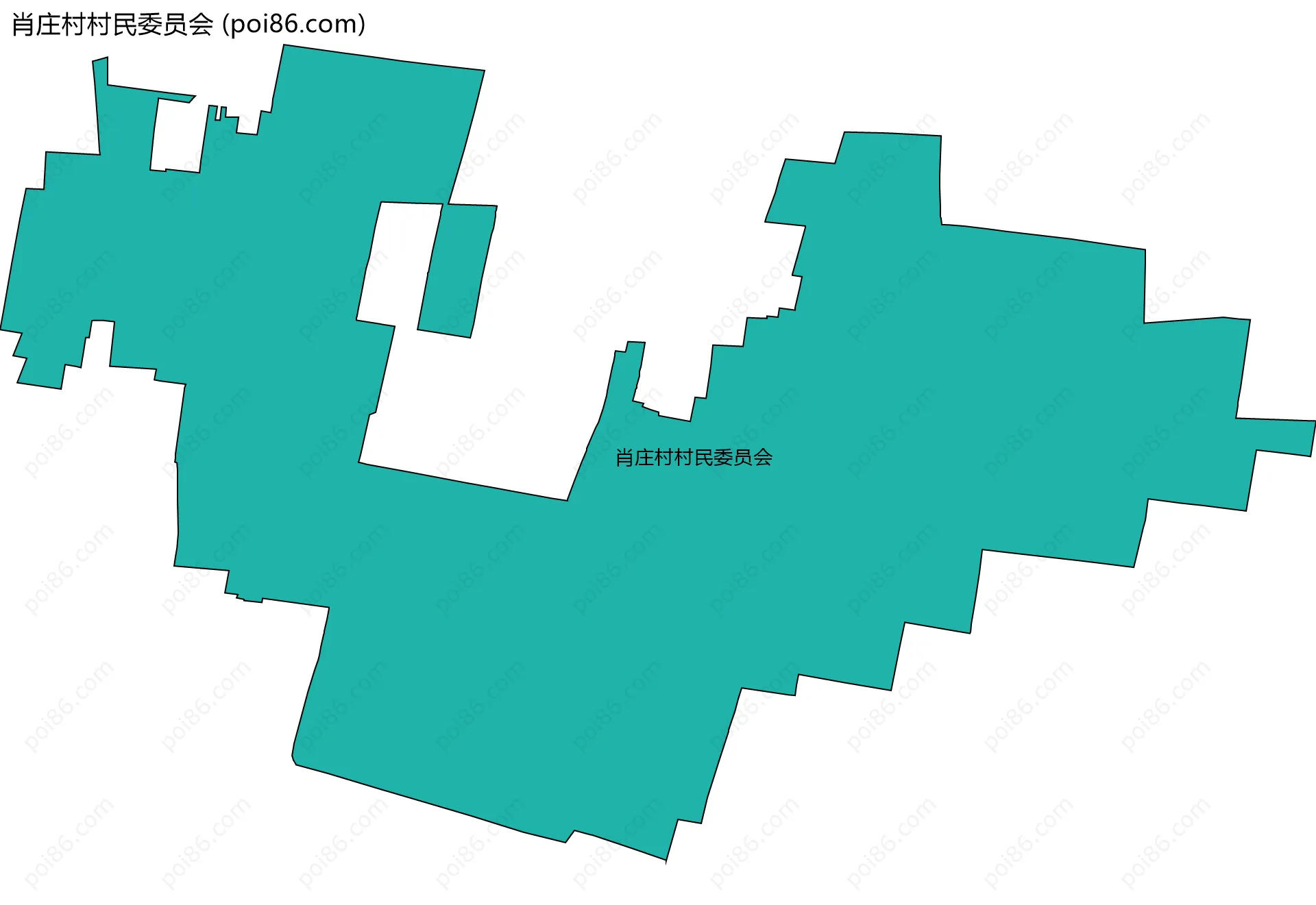 肖庄村村民委员会边界地图