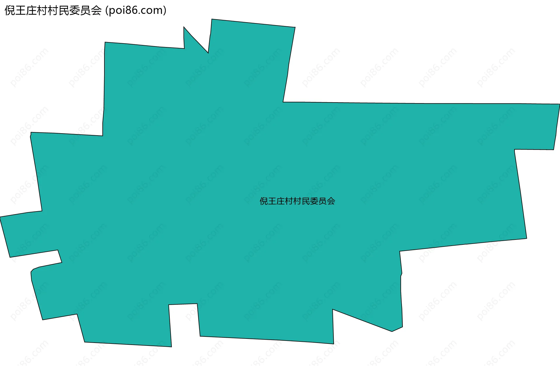 倪王庄村村民委员会边界地图