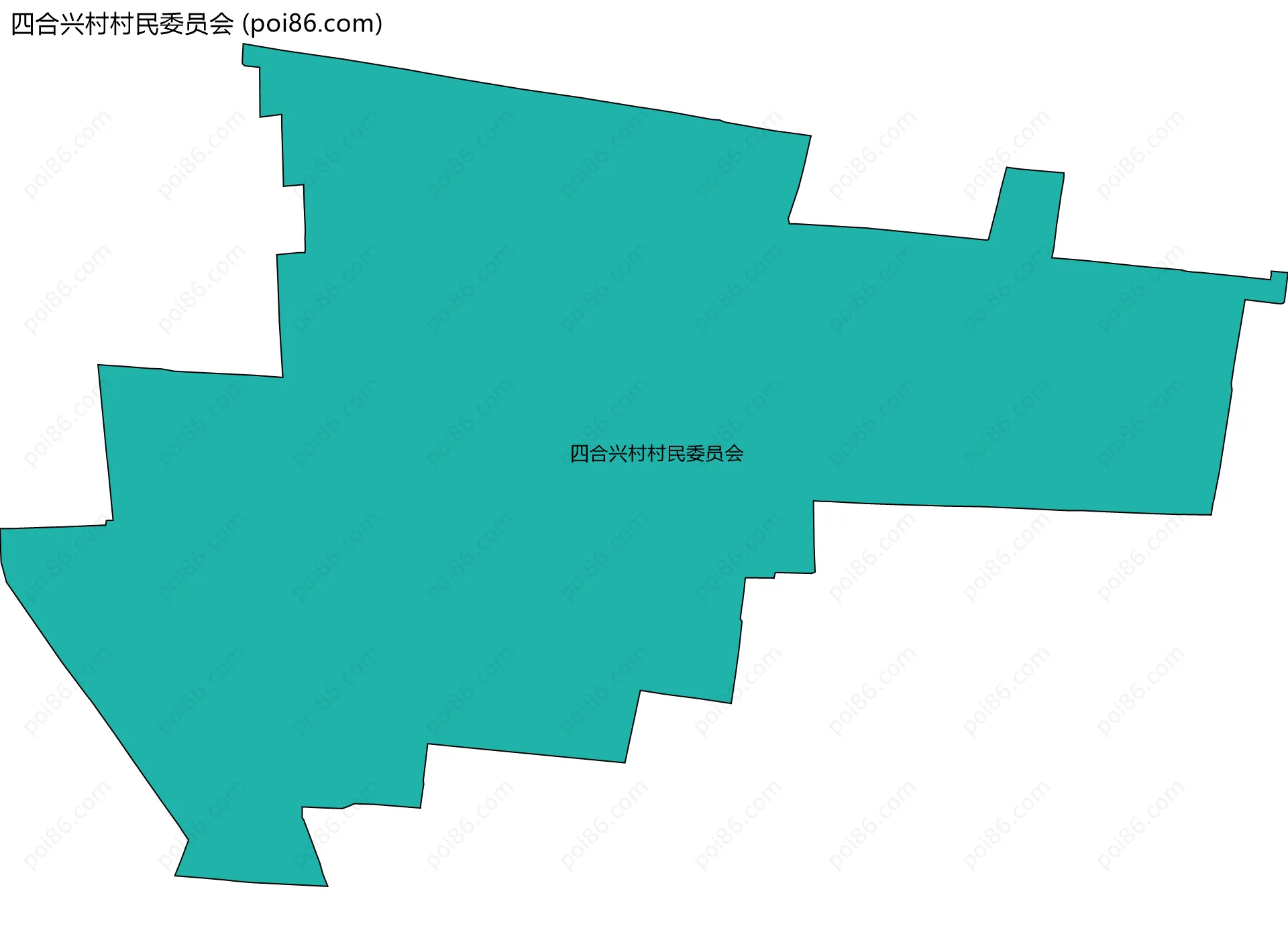 四合兴村村民委员会边界地图
