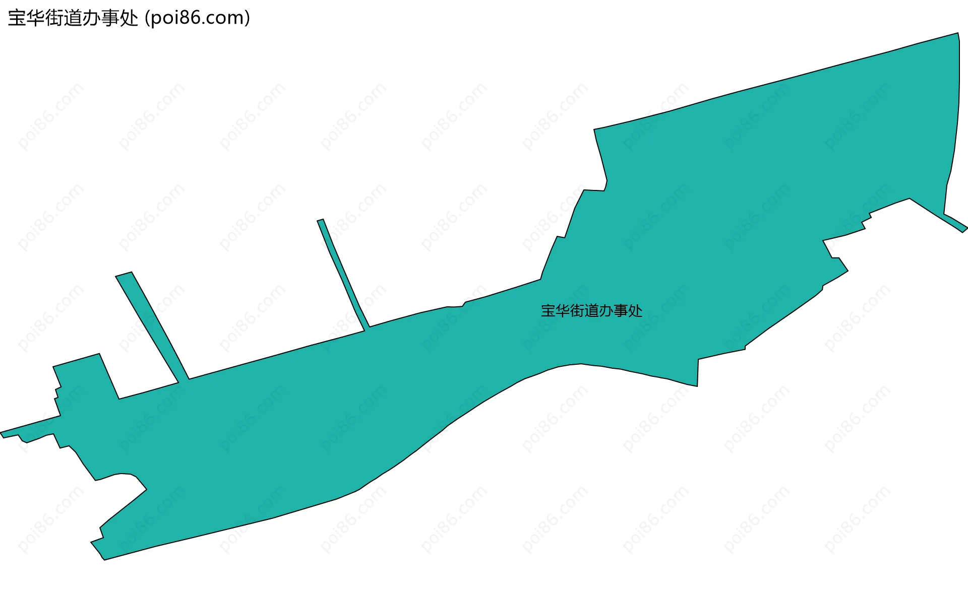 宝华街道办事处边界地图(五级行政区划)