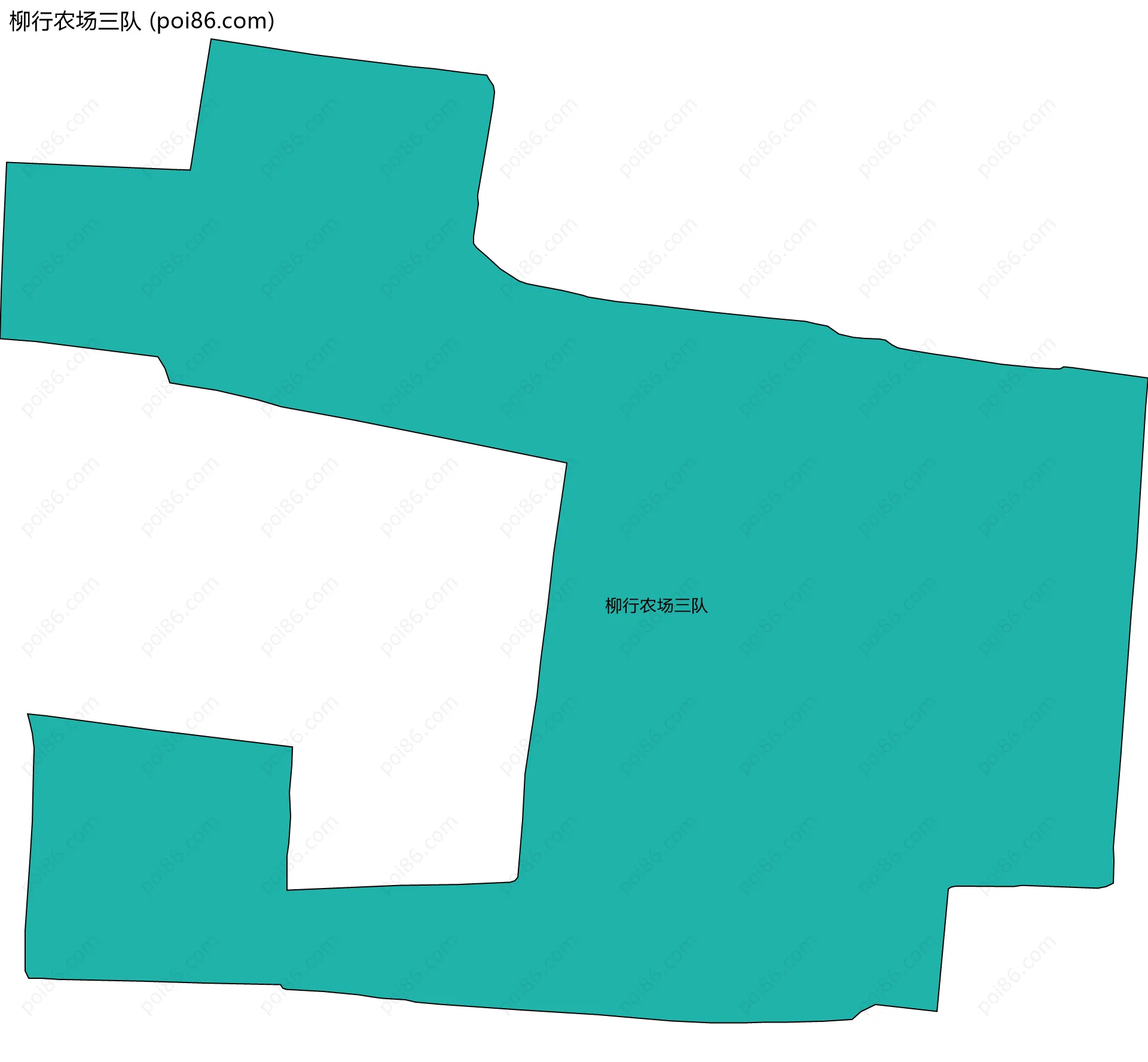 柳行农场三队边界地图