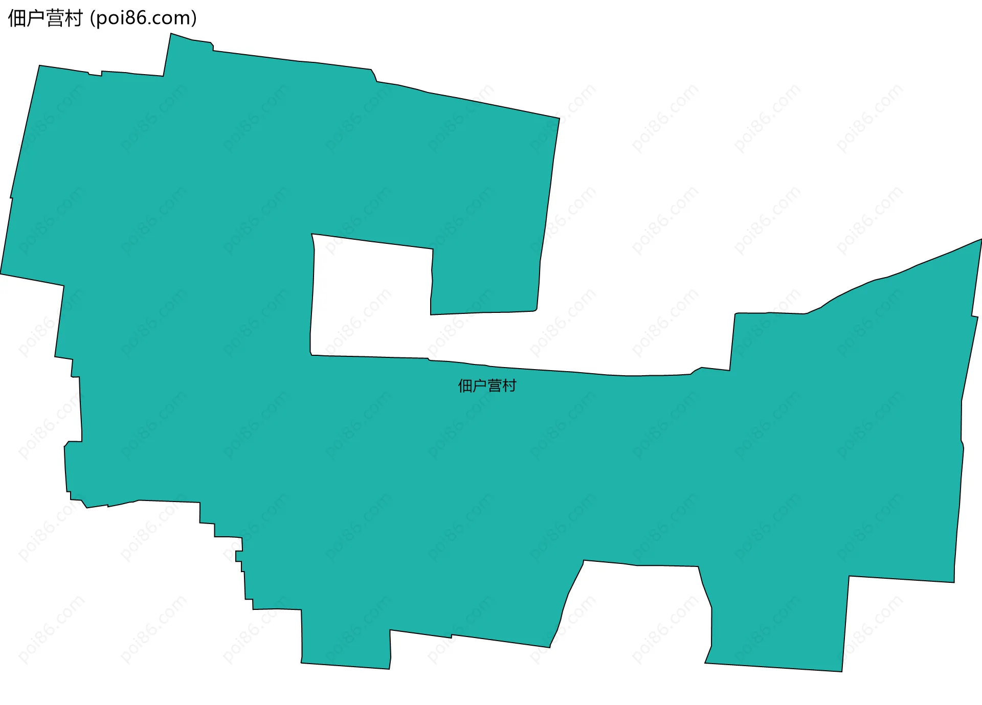 佃户营村边界地图