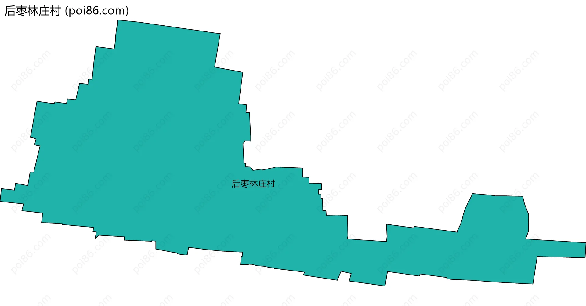 后枣林庄村边界地图