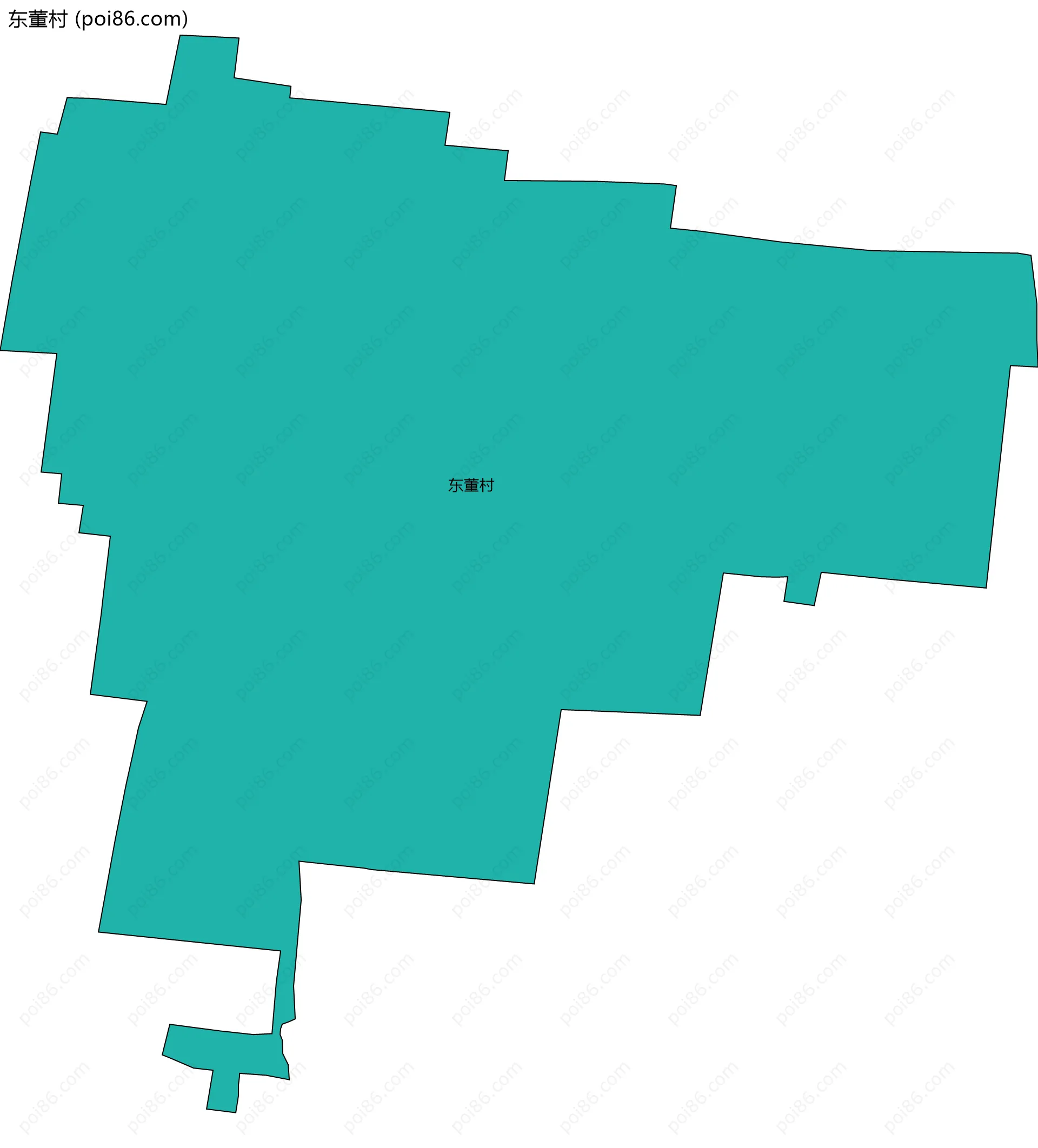 东董村边界地图