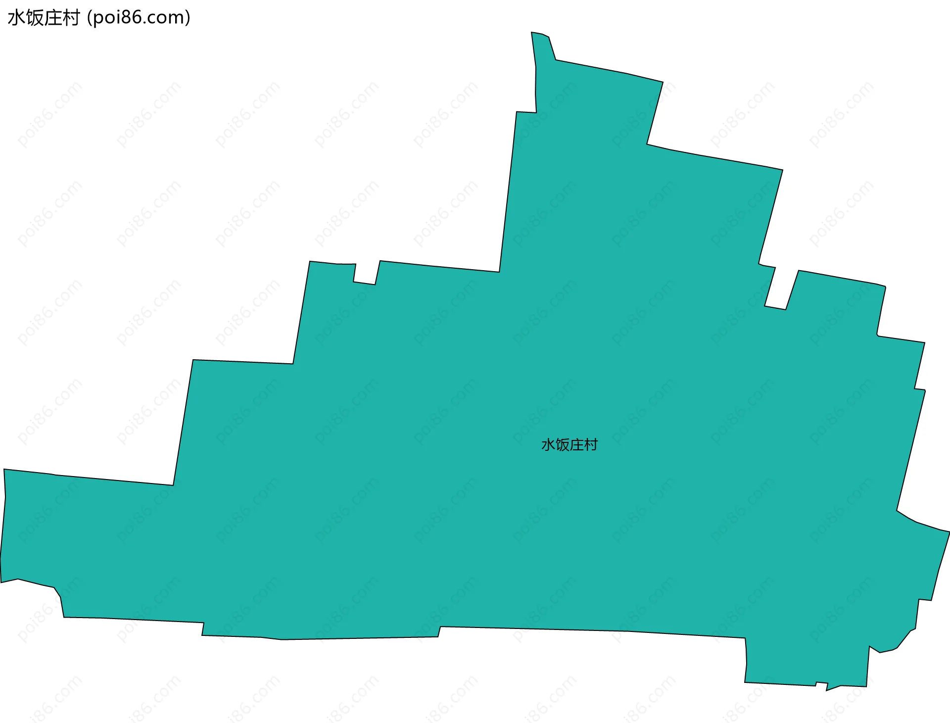 水饭庄村边界地图