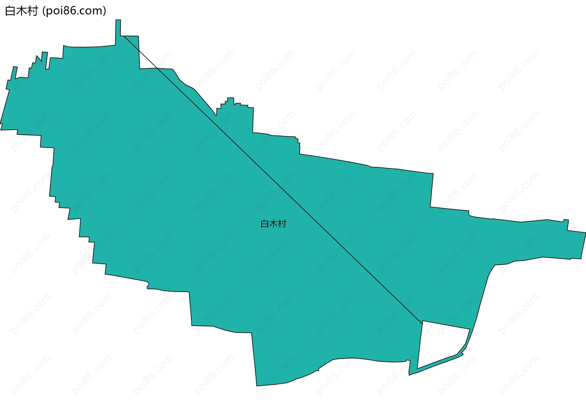 白木村边界地图