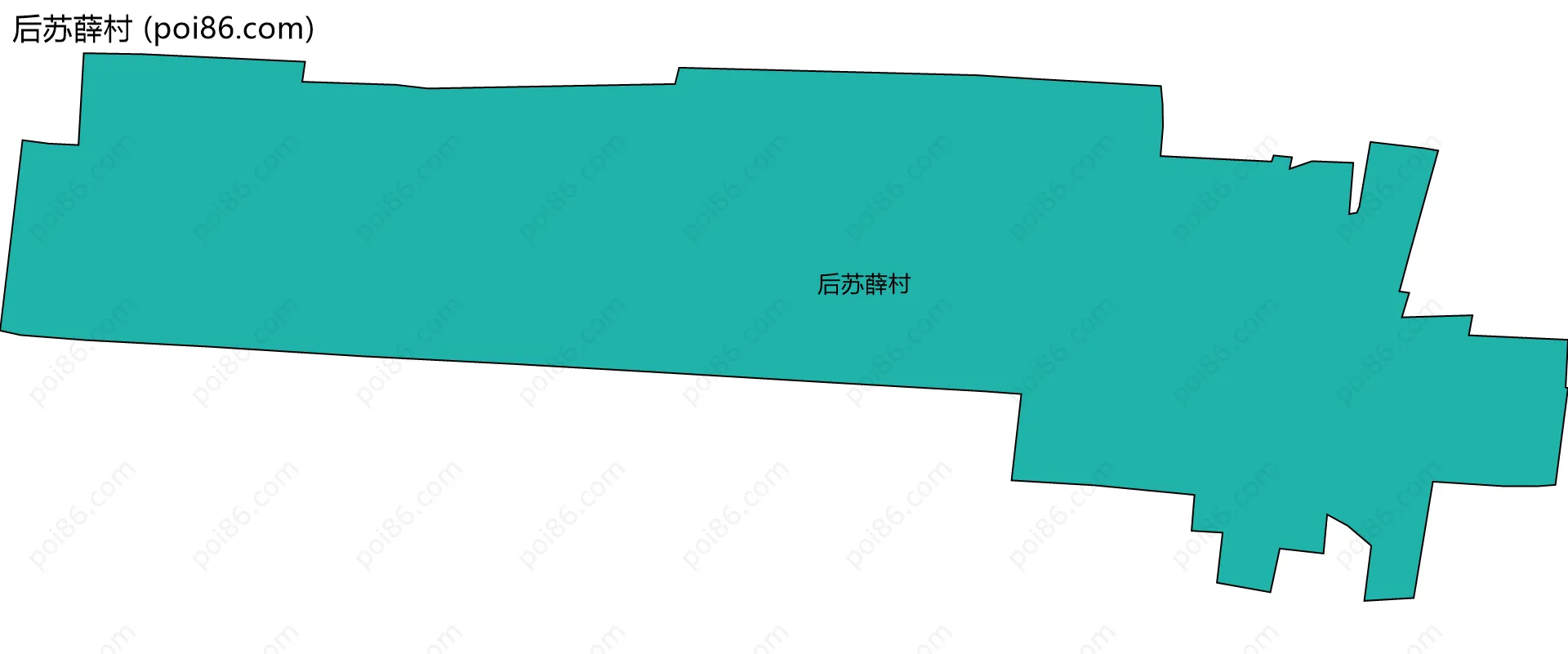 后苏薛村边界地图