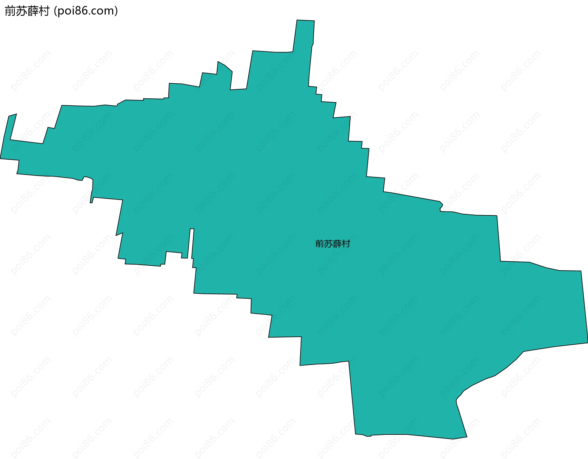 前苏薛村边界地图