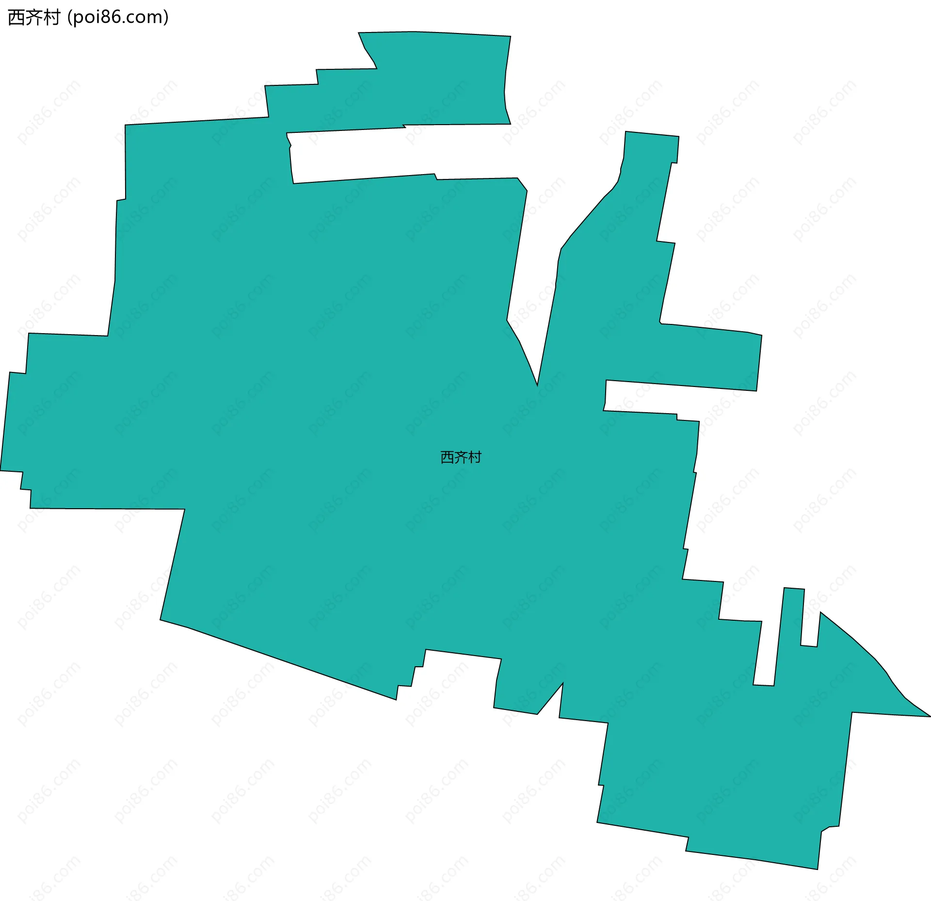 西齐村边界地图