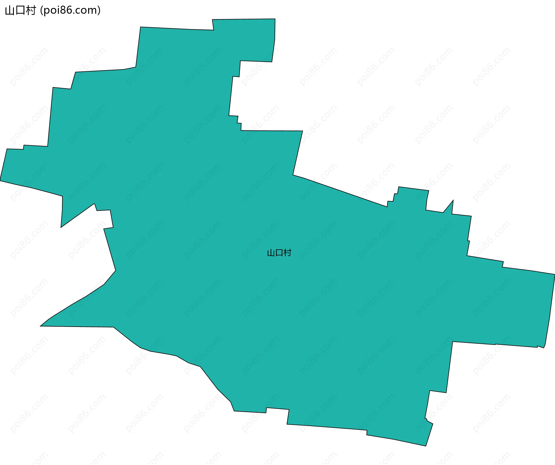 山口村边界地图