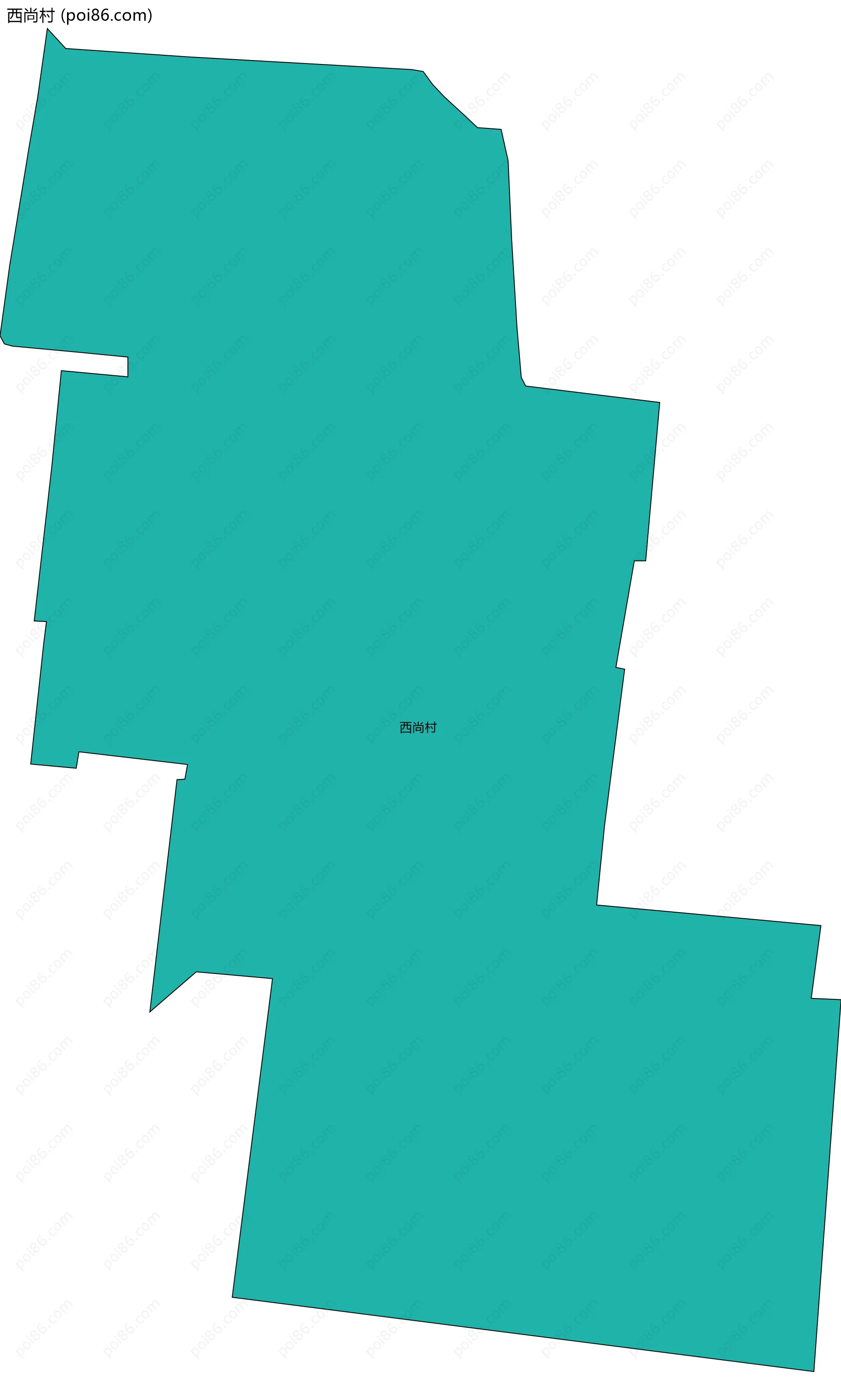 西尚村边界地图